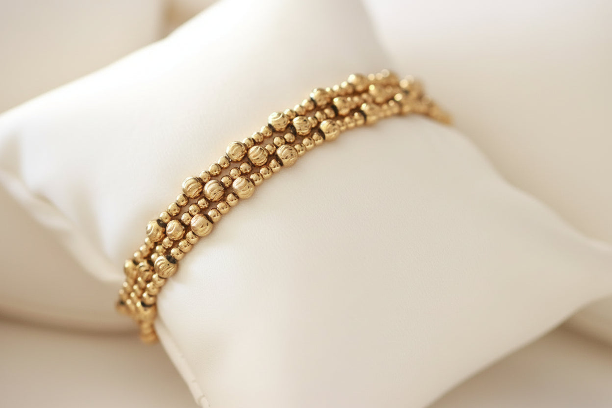 Textured Elegance Beaded Bracelet ~ Deep South Originals