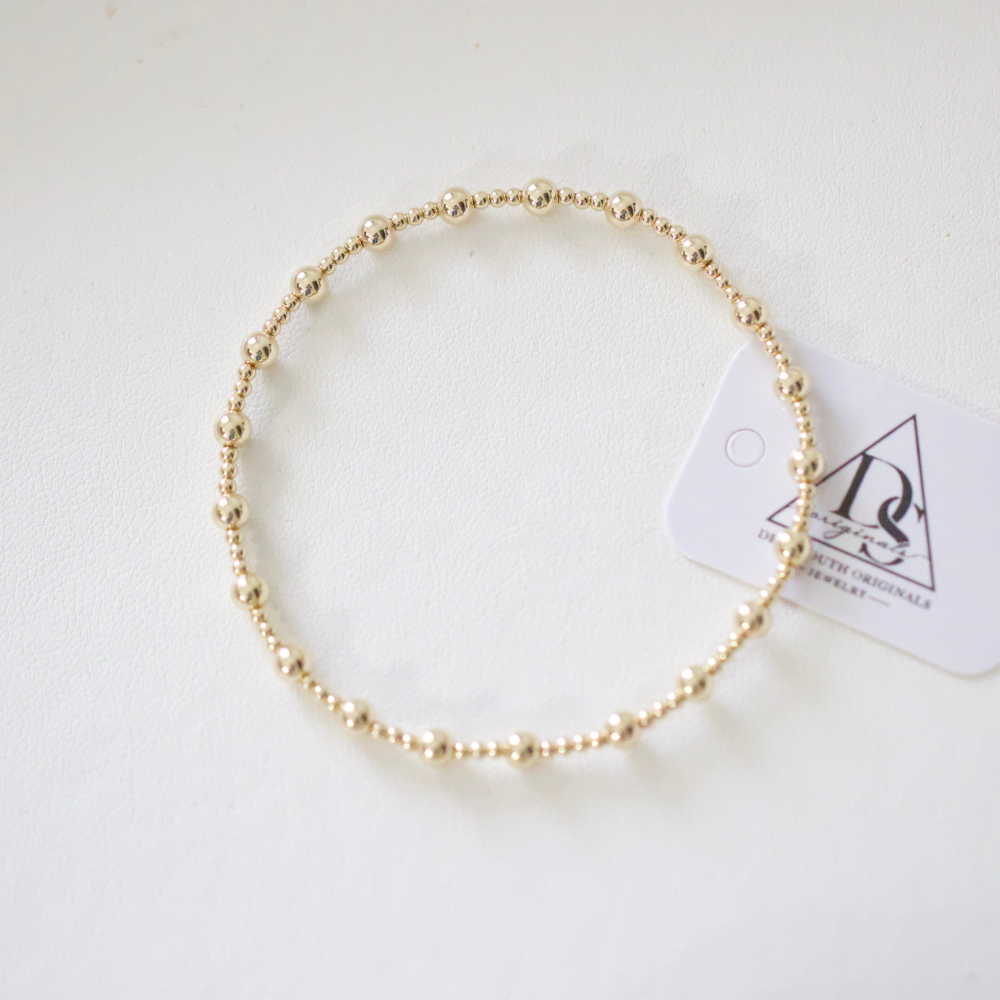 Charlie Gold Filled Beaded Bracelet