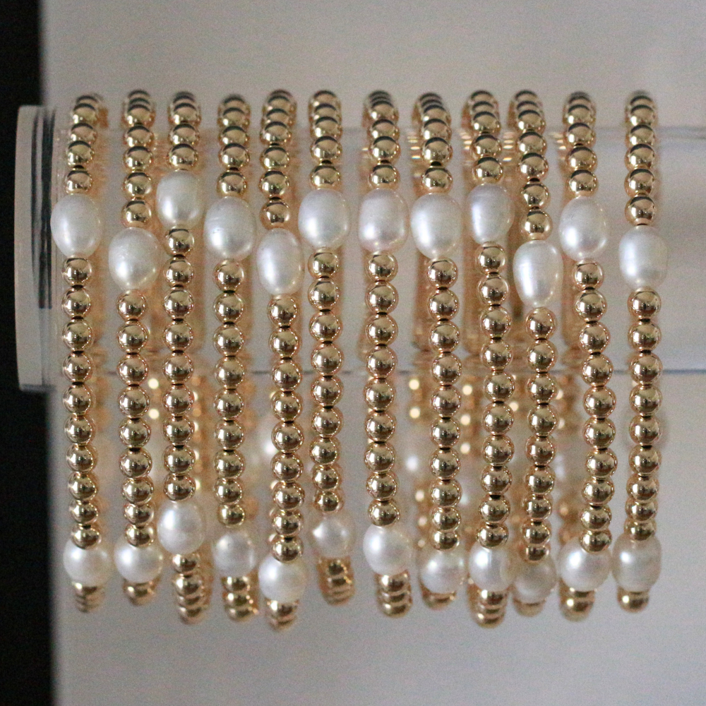 Annie Bracelet - Gold Filled Beaded Bracelet - 14k Gold Filled