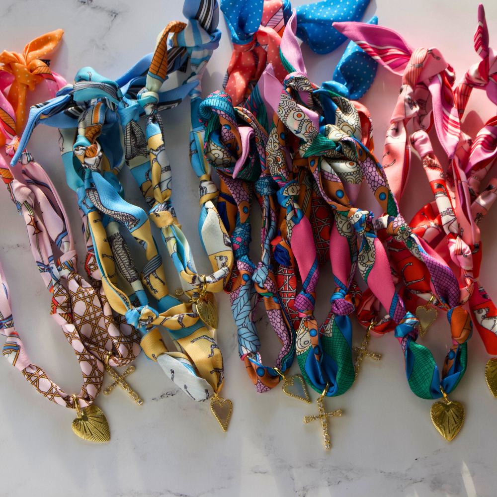 Scarf Necklace ~ Orange