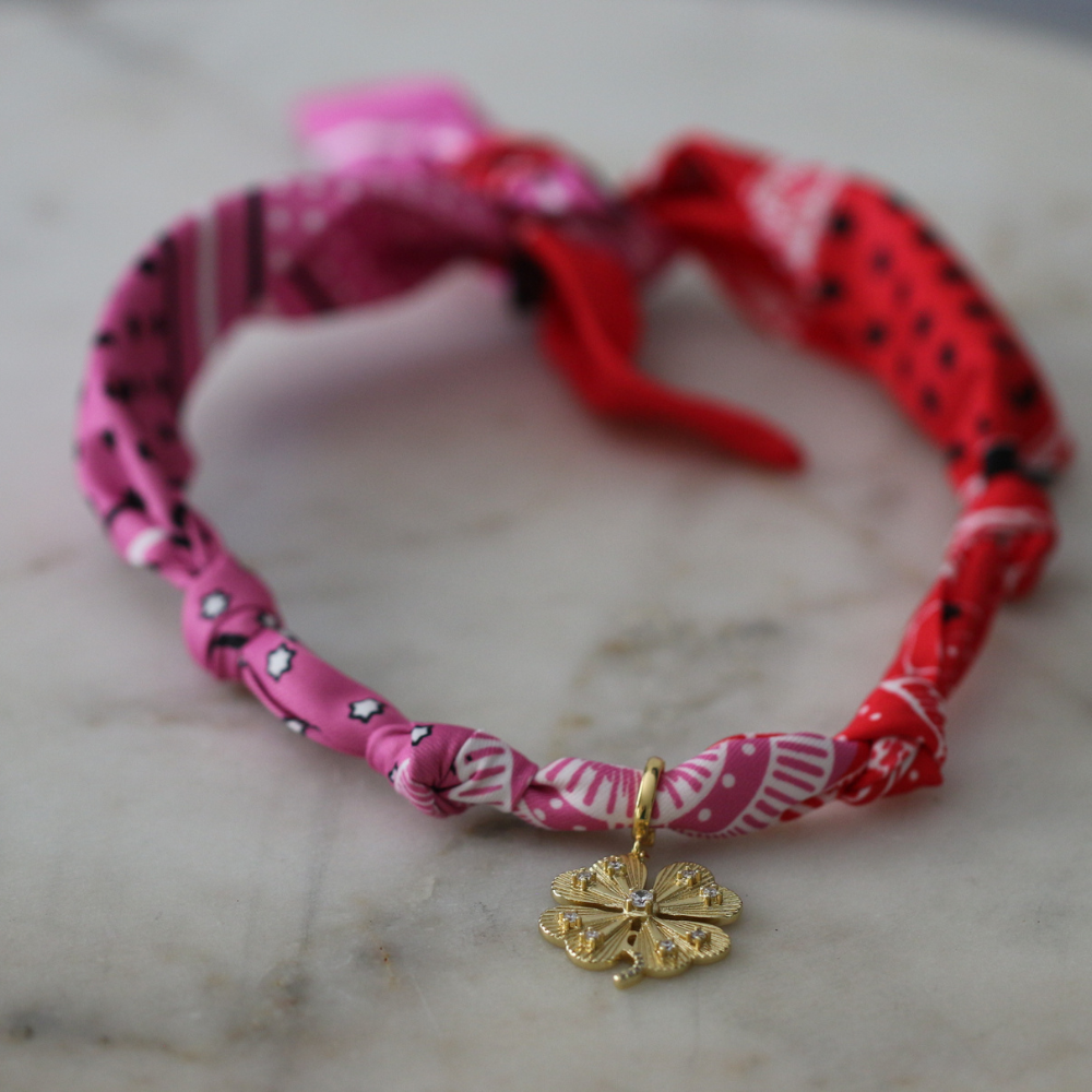 Lucky Charm Scarf Necklace - Horseshoe Pendant Charm