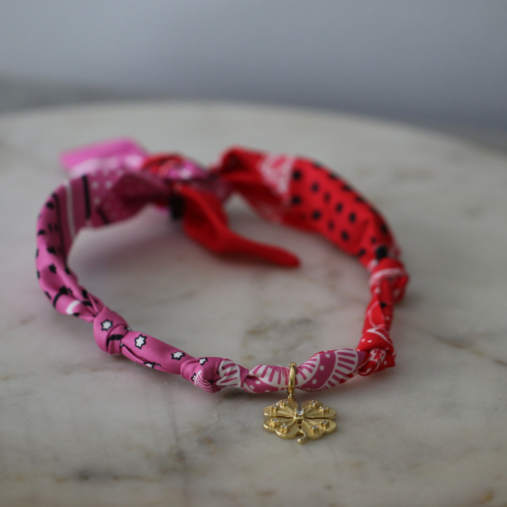 Lucky Charm Scarf Necklace - Horseshoe Pendant Charm