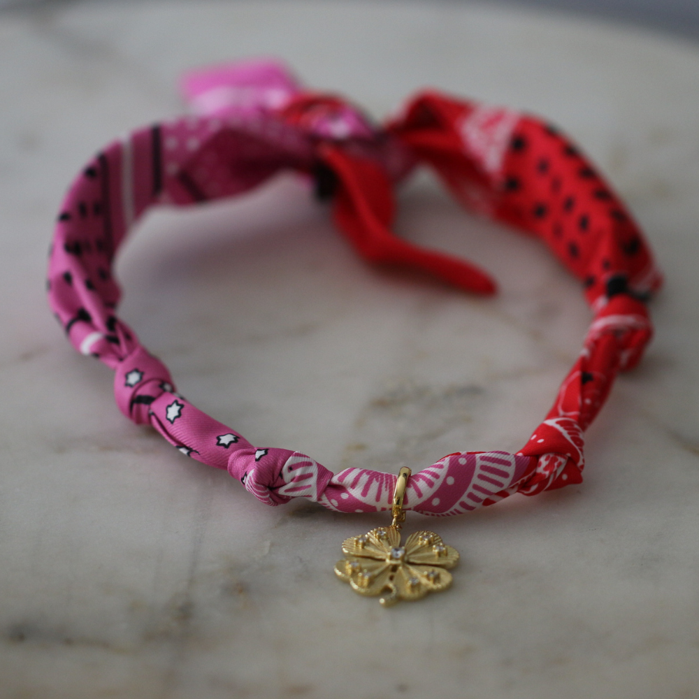 Lucky Charm Scarf Necklace - Horseshoe Pendant Charm