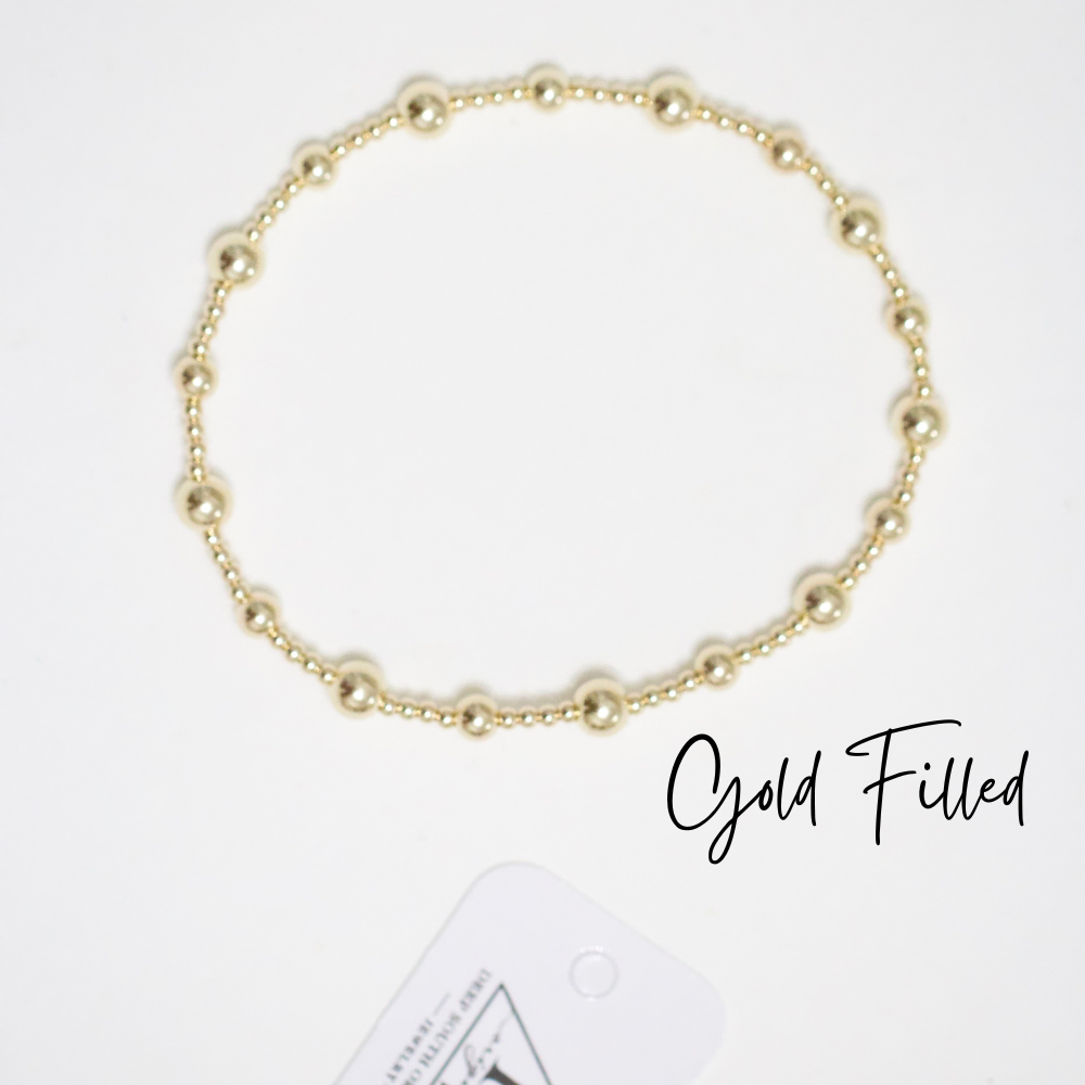 Ellie Gold Filled Beaded Bracelet