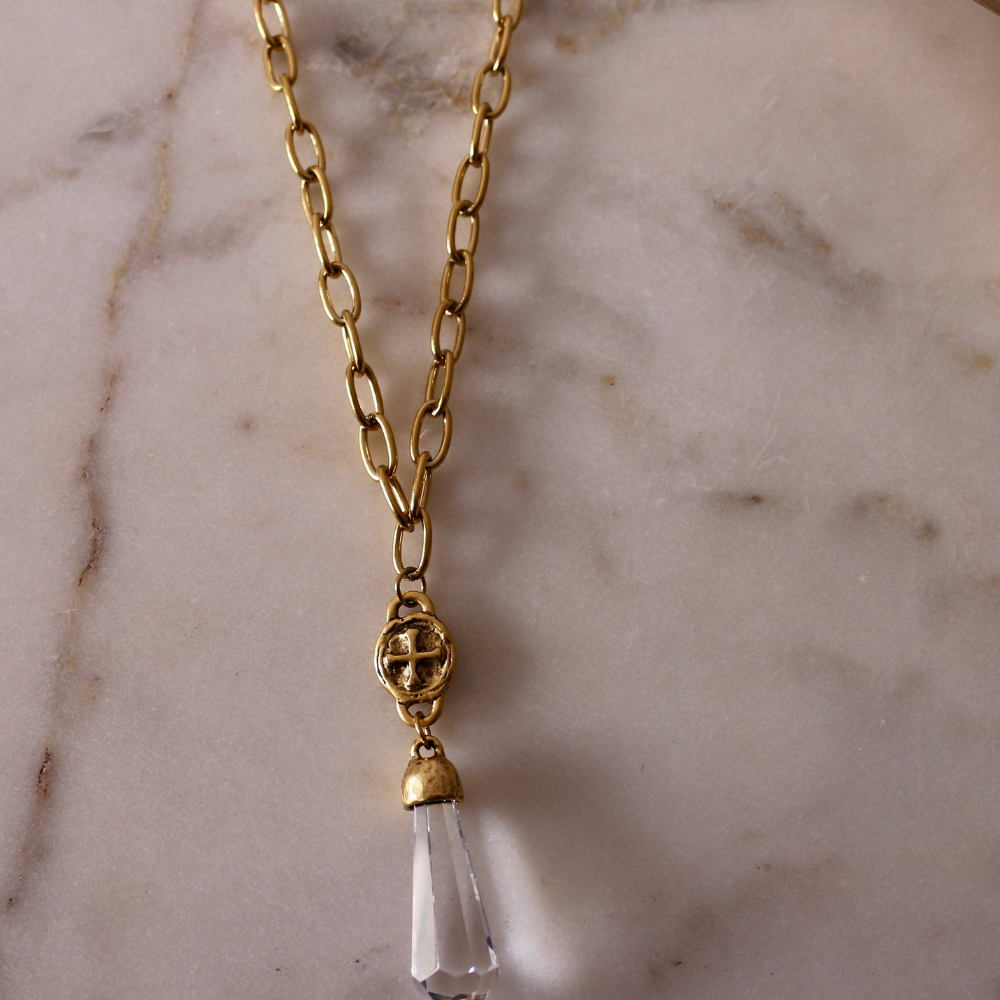 Chandelier Cross Necklace
