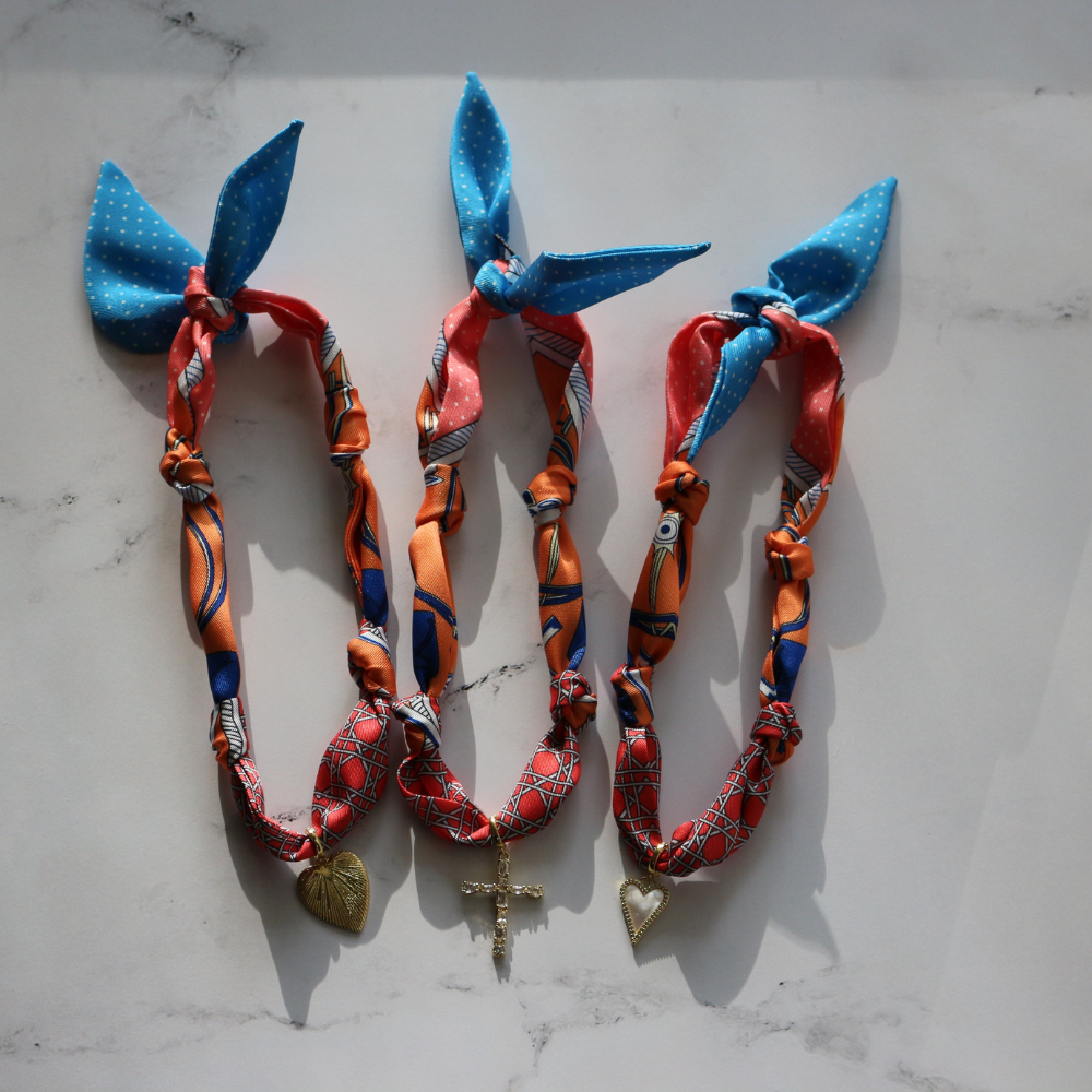 Scarf Necklace ~ Orange