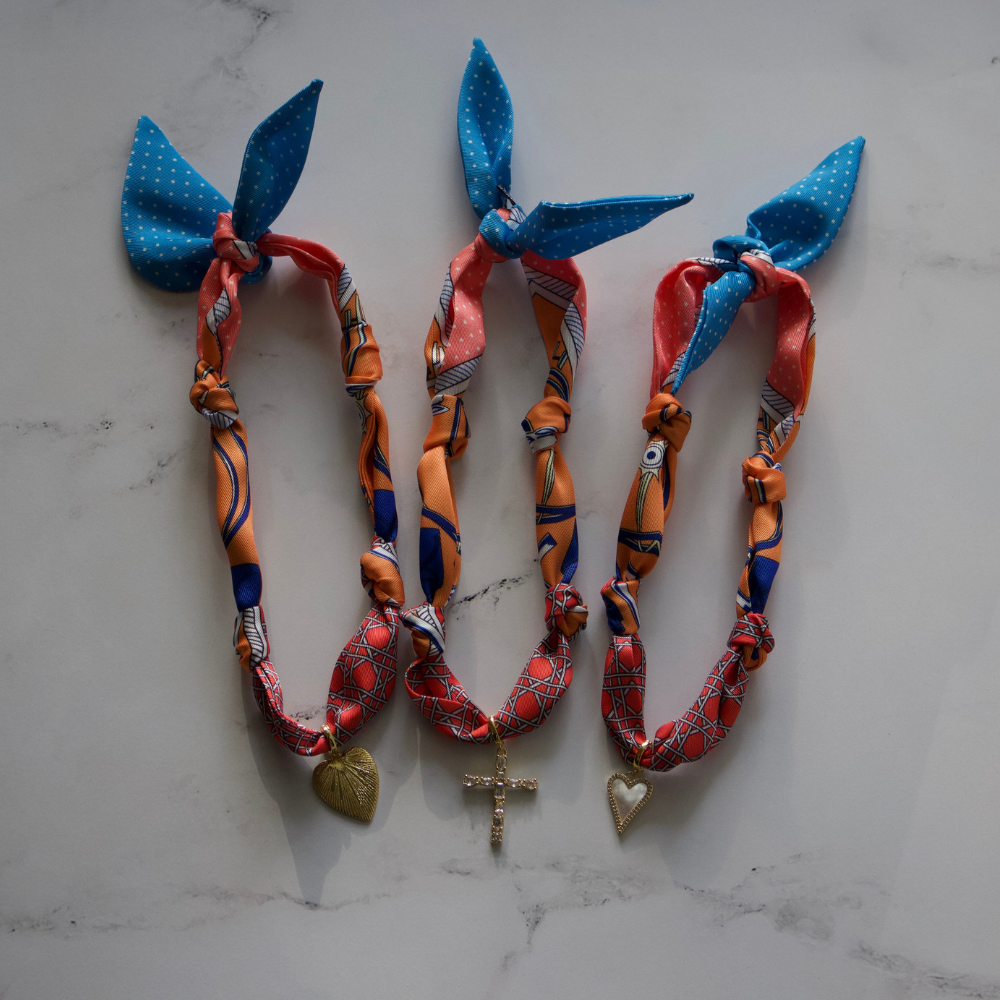 Scarf Necklace ~ Orange