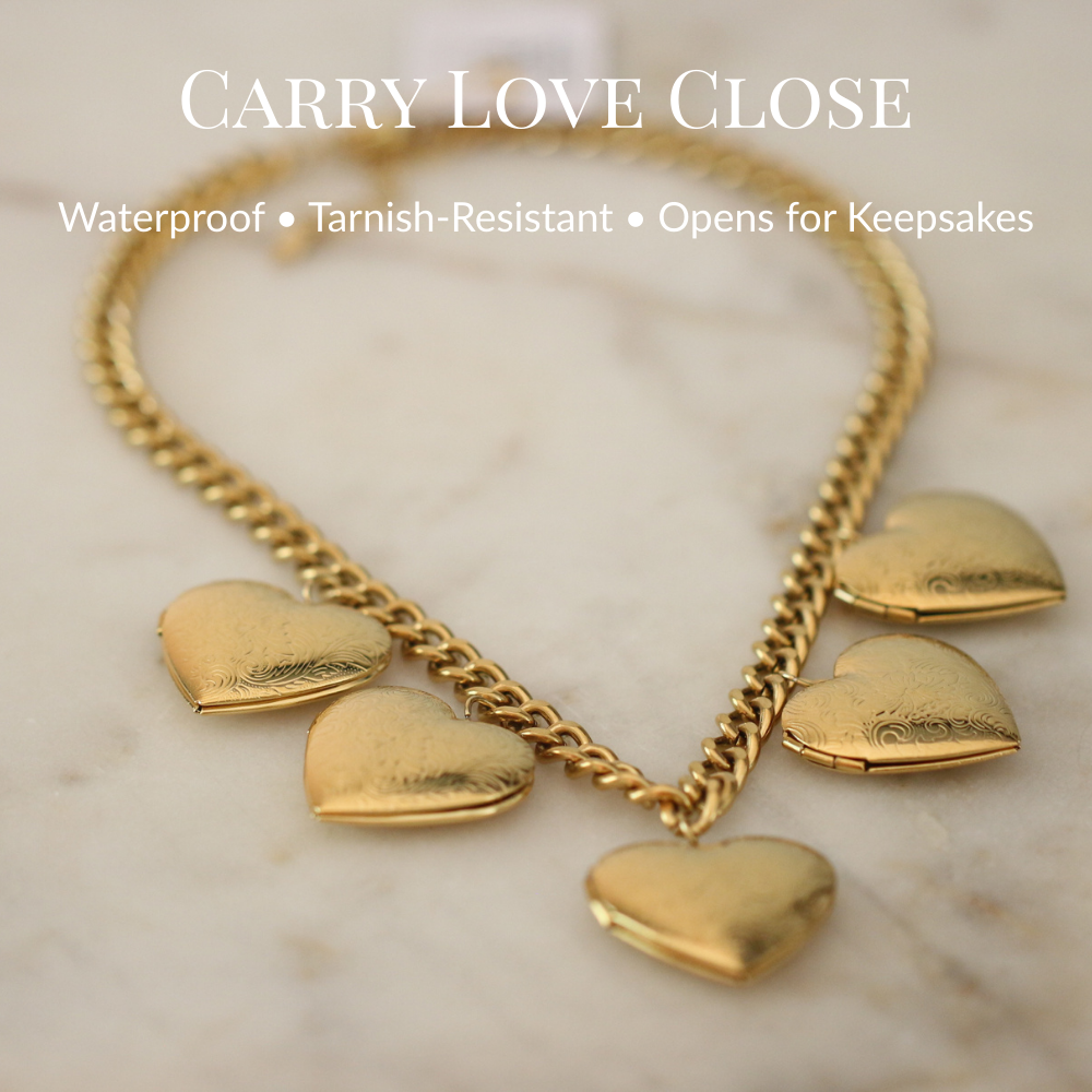 Margot Heart Locket Necklace-Stainless Steel