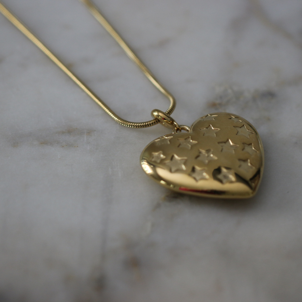Starlight Heart Necklace - Stainless Steel