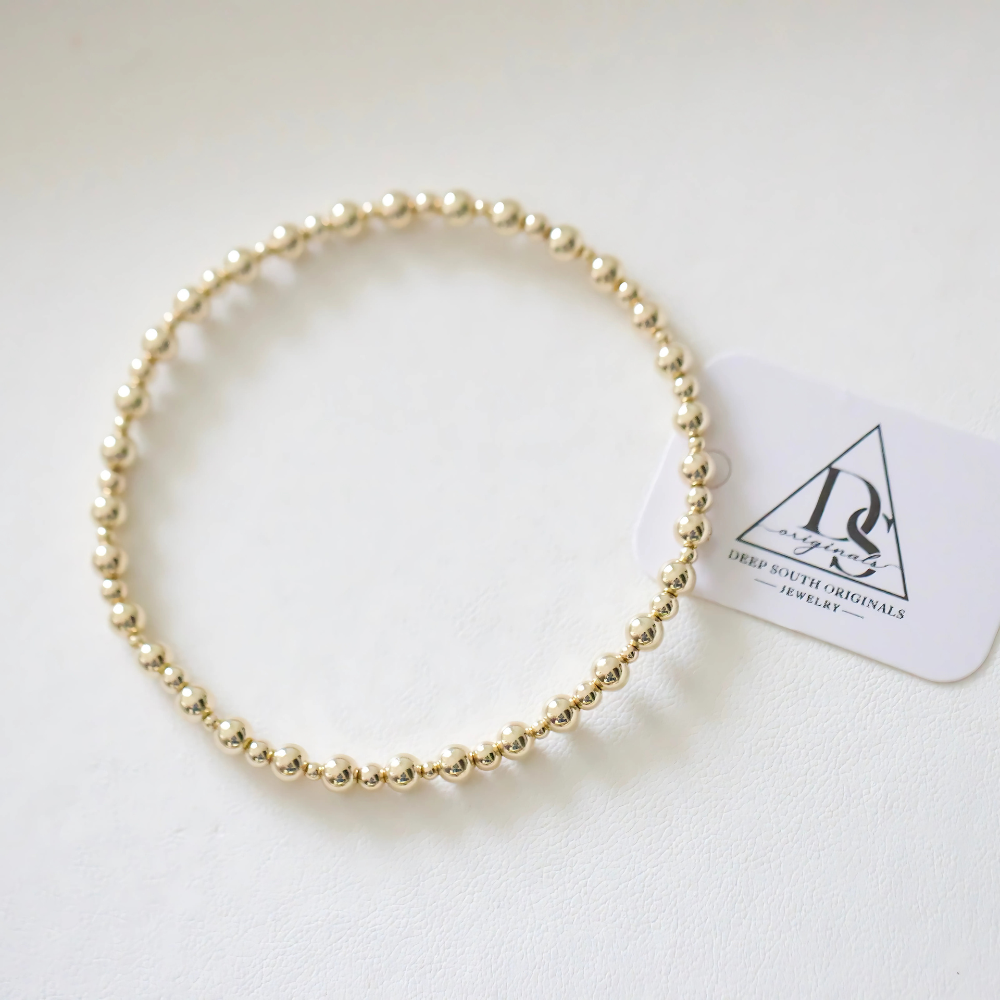 Lizzie Gold Filled Beaded Bracelet