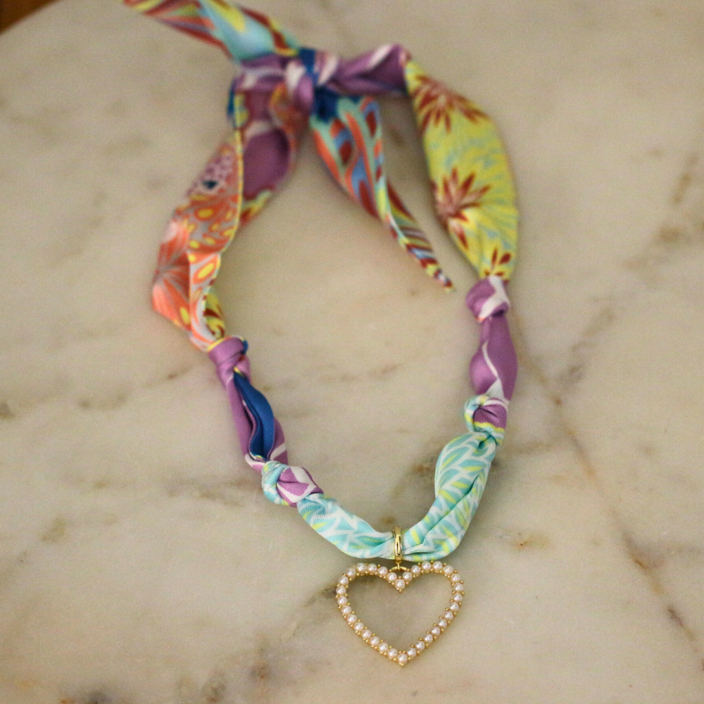 Sunset Garden Scarf Necklace
