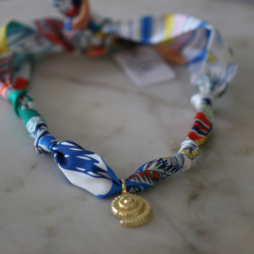 Seashell Skies Scarf Necklace