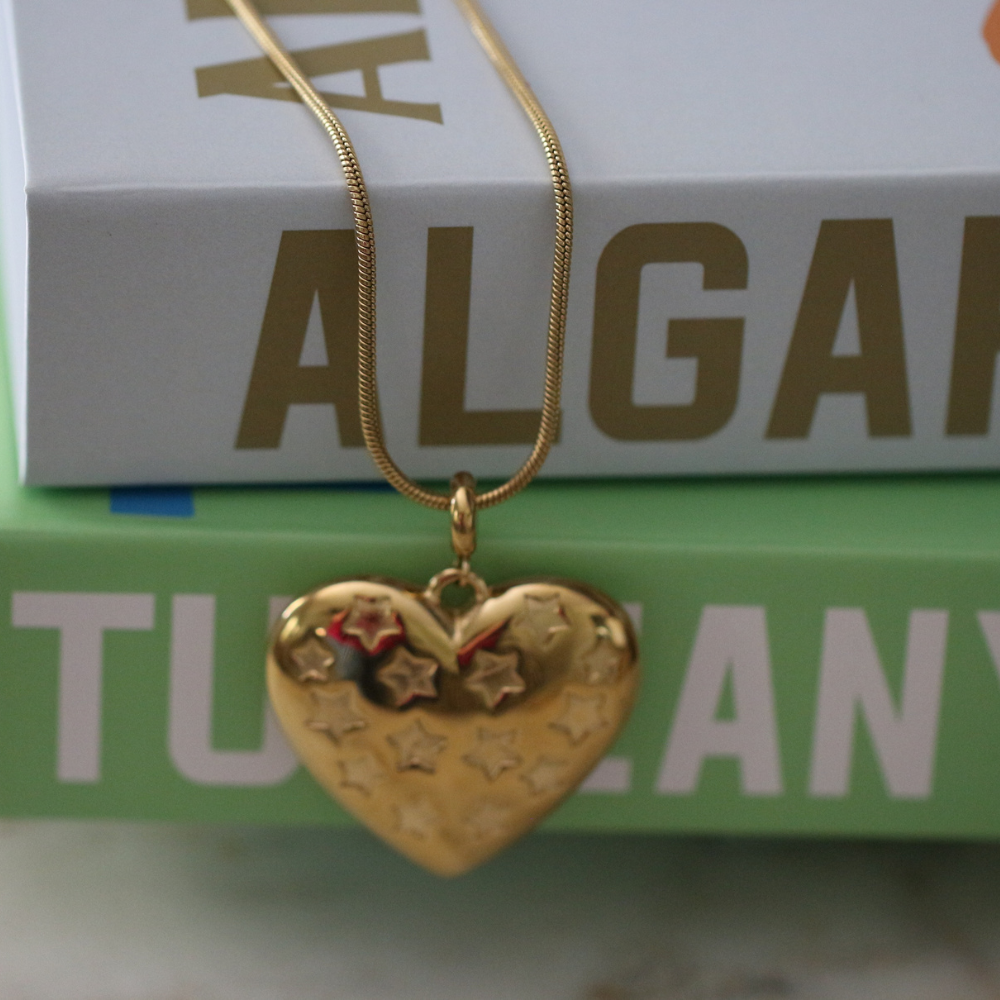 Starlight Heart Necklace - Stainless Steel