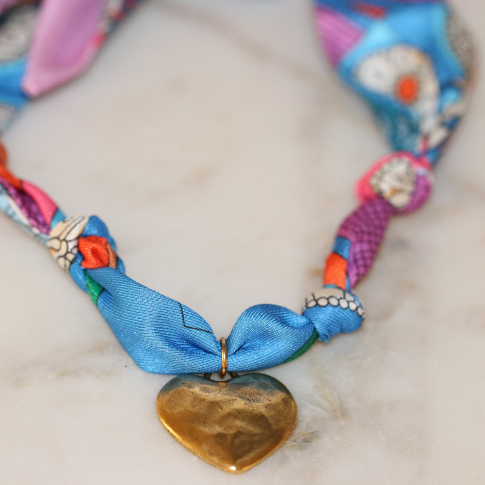 Heartstrings & Hues Scarf Necklace