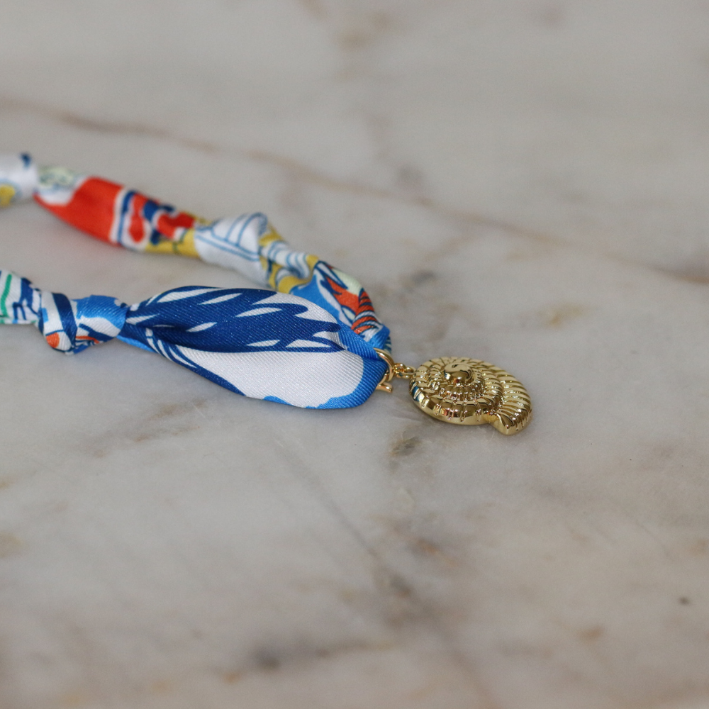 Seashell Skies Scarf Necklace