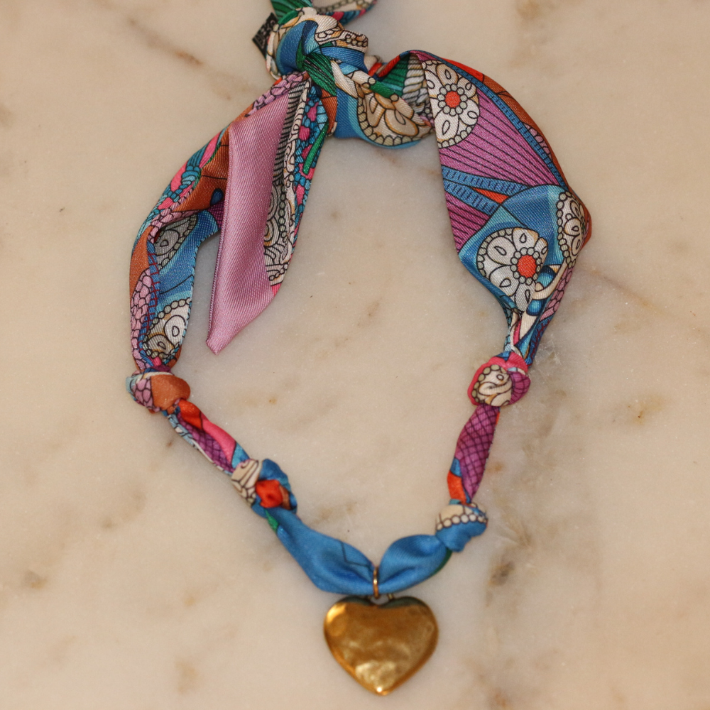 Heartstrings & Hues Scarf Necklace