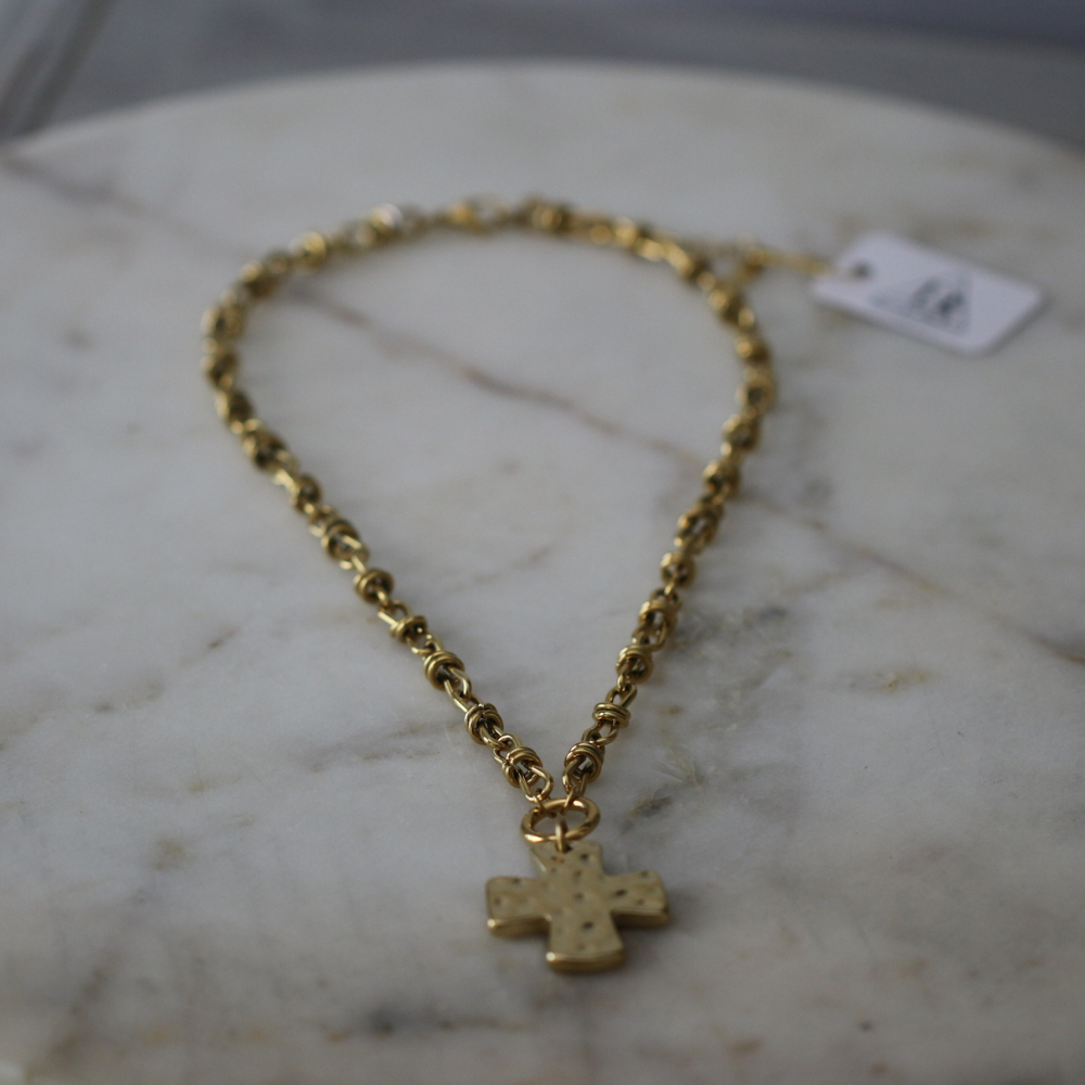 Faith & Texture Necklace - Stainless Steel