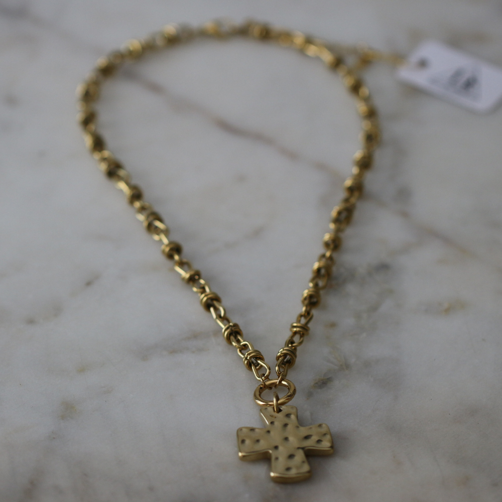 Faith & Texture Necklace - Stainless Steel