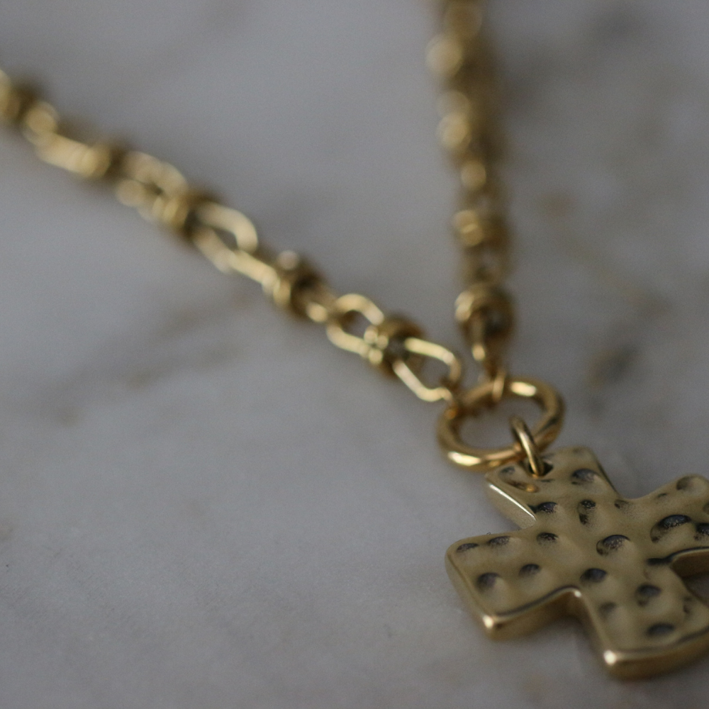 Faith & Texture Necklace - Stainless Steel