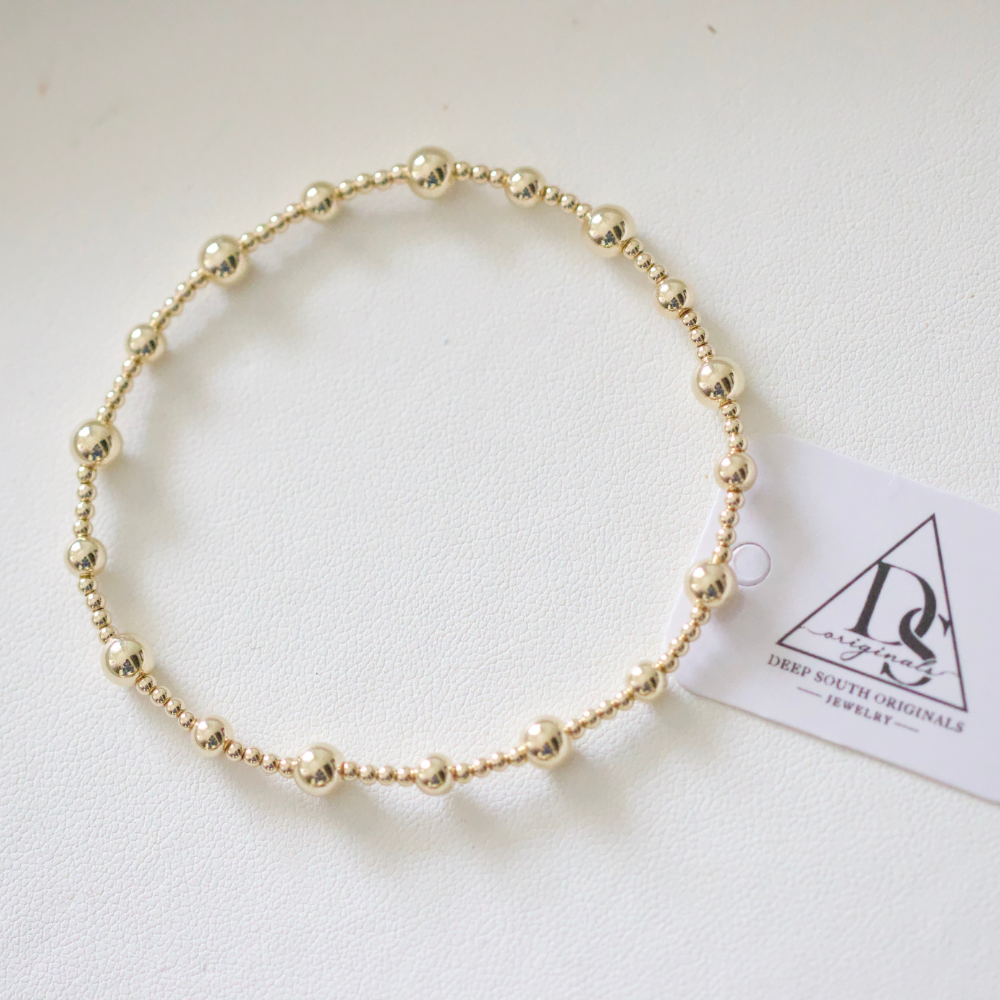 Ellie Gold Filled Beaded Bracelet