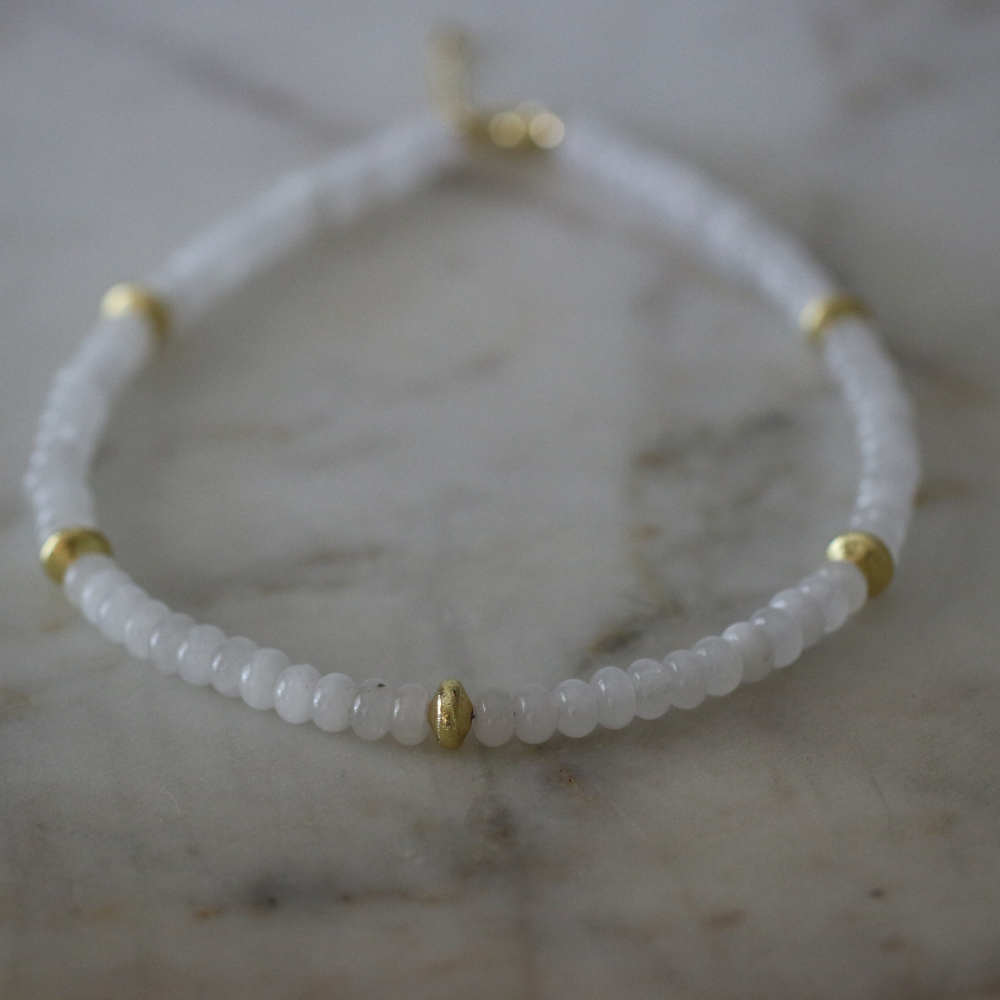 Elizabeth Gemstone Necklace and Bracelet Set - 4 Color Options - Stainless Steel