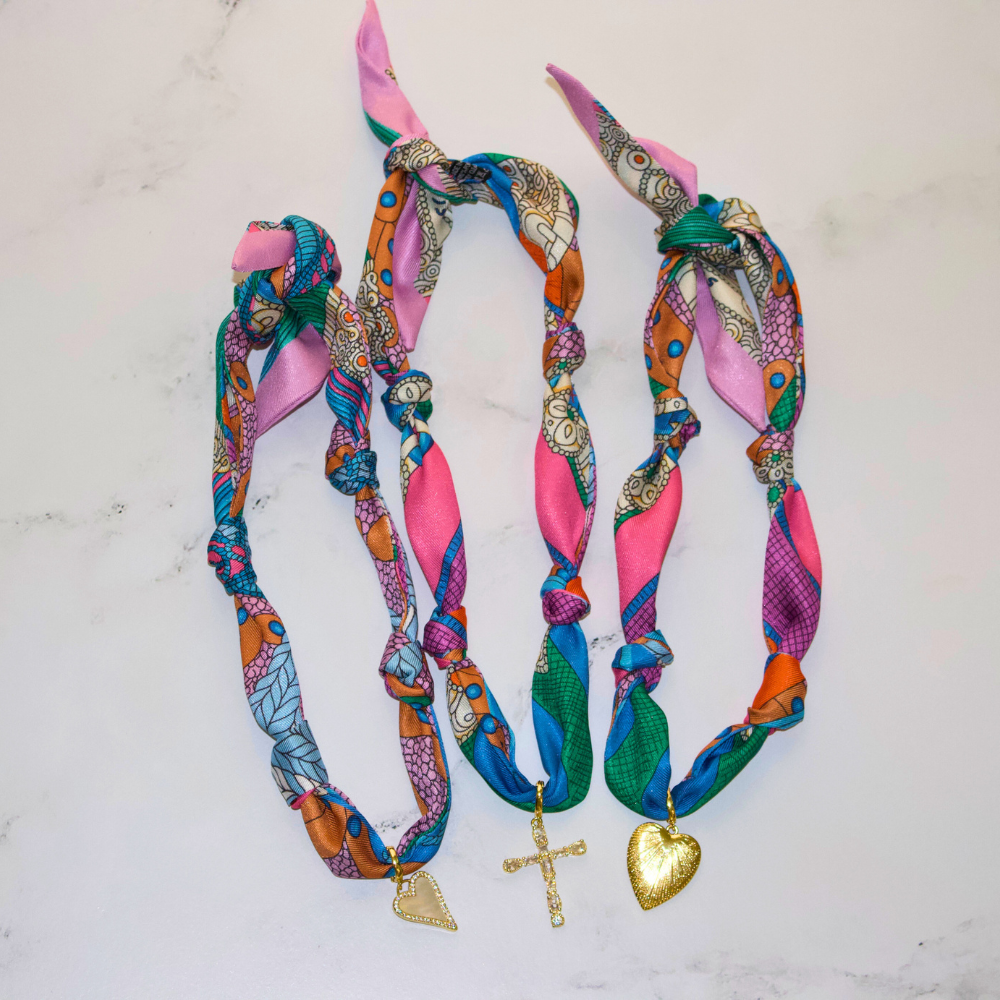 Scarf Necklace ~ Multi Color Pattern