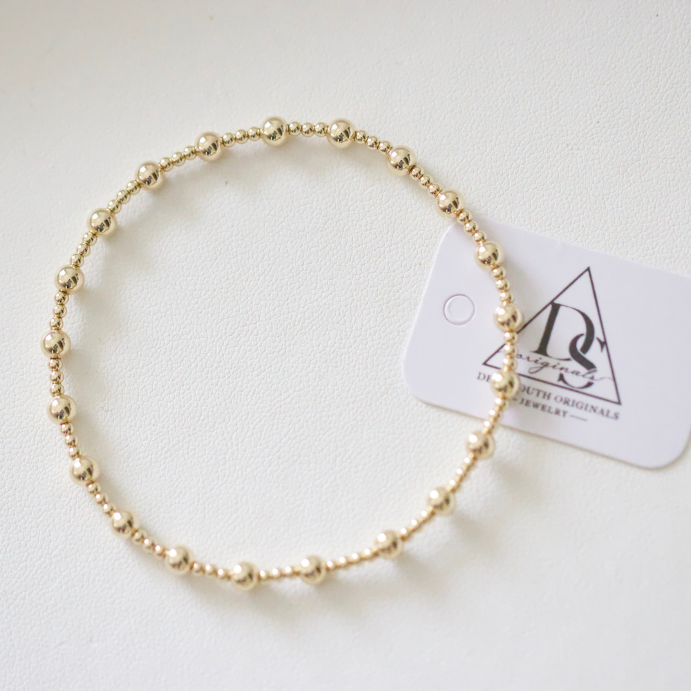 Charlie Gold Filled Beaded Bracelet