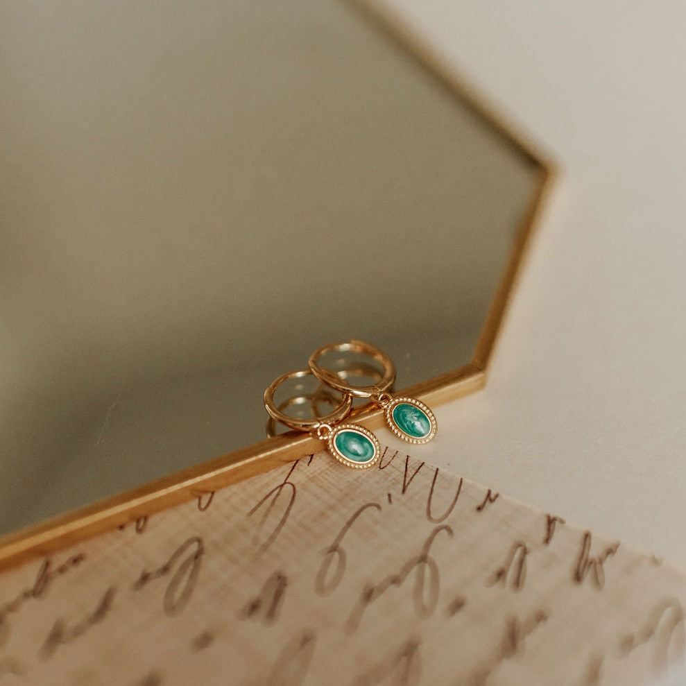 Riley Turquoise Hoops