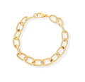 CARLY GOLD TEXTURE LINK CHAIN BRACELET