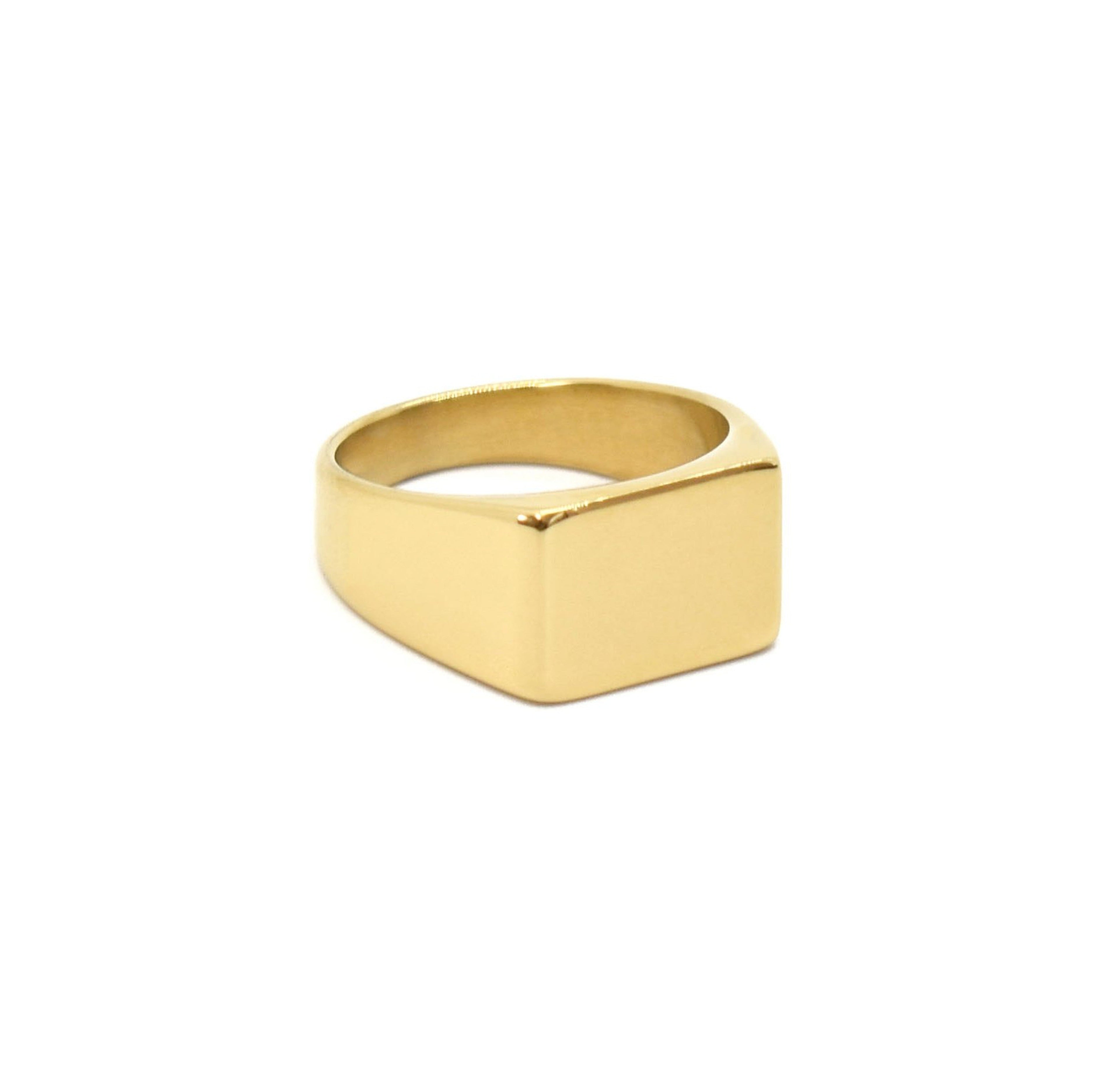 FRANKIE GOLD SQUARE SIGNET RING