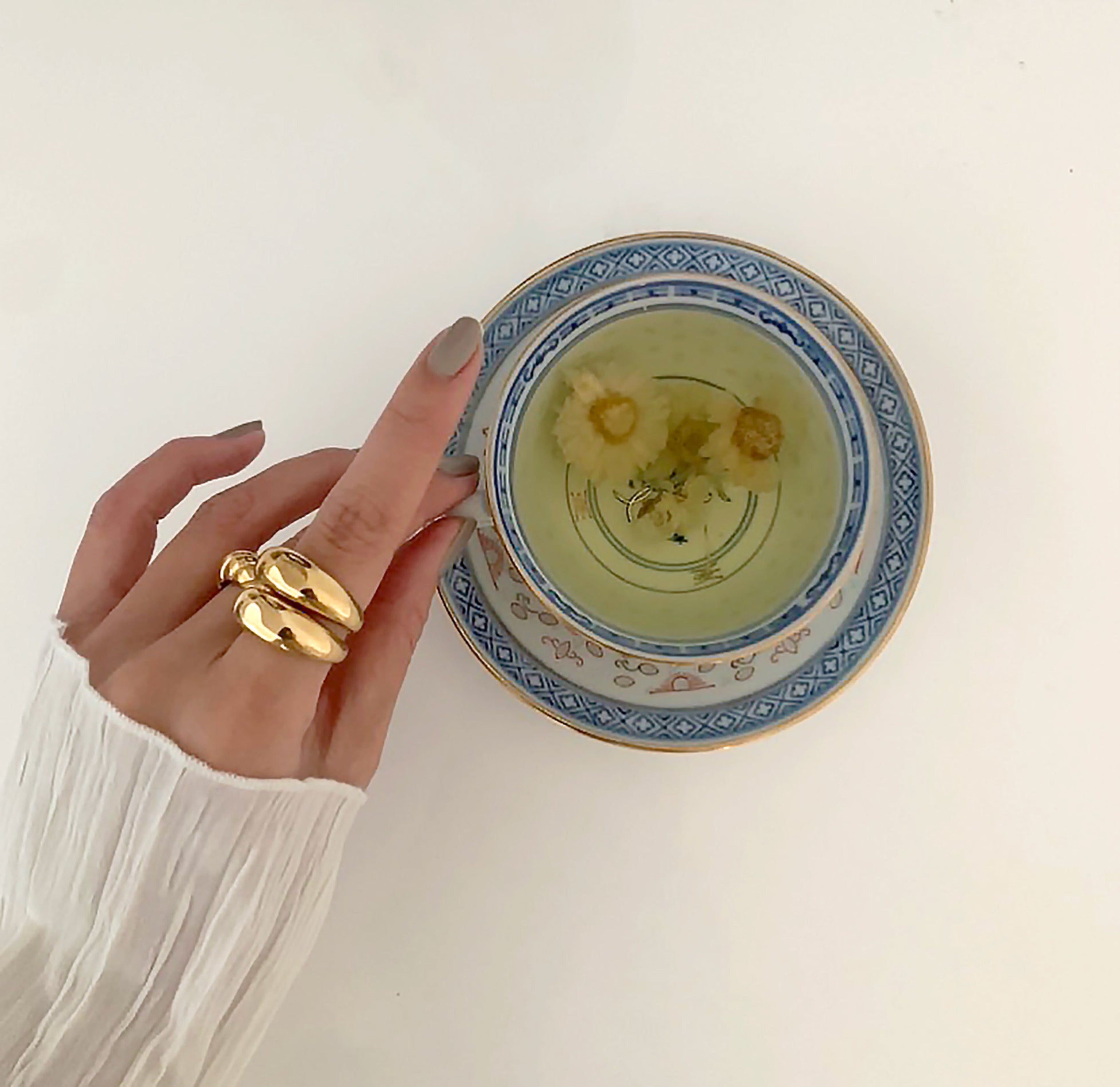 CAPRI GOLD DOME RING