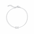 PEYTON SILVER DAINTY EMERALD PENDANT BRACELET
