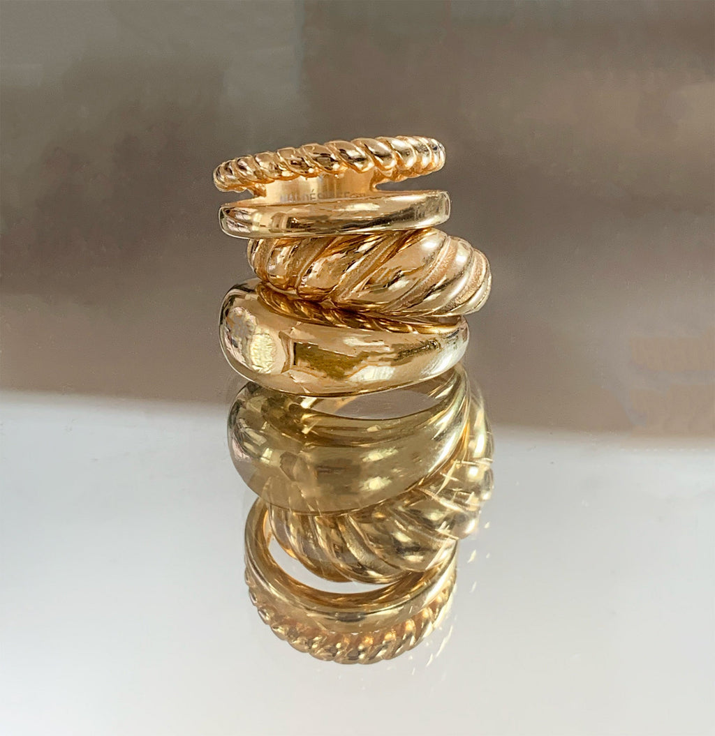 BIRDY GOLD DOUBLE BAND RING