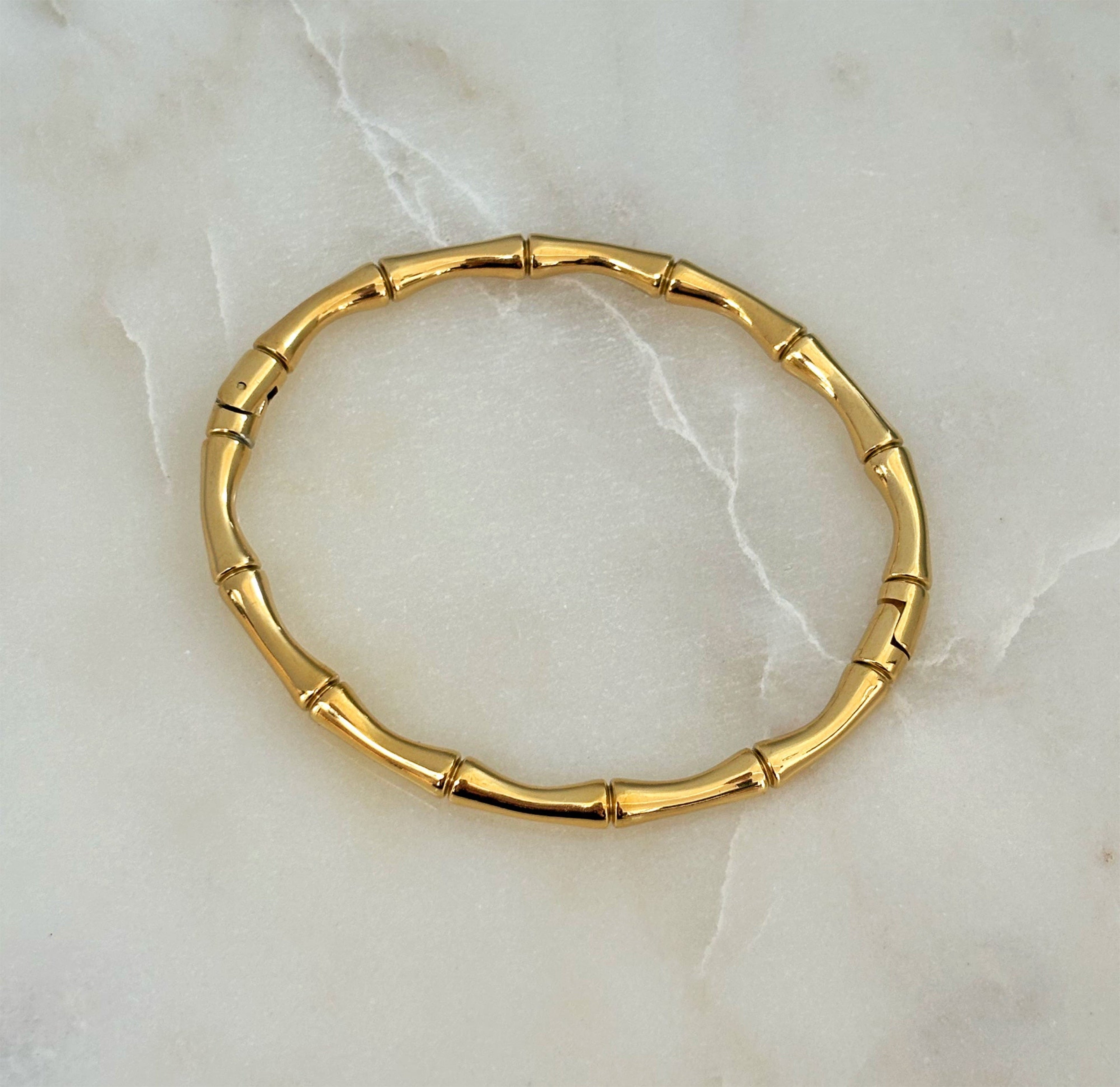 HALLIE GOLD BAMBOO CUFF BRACELET