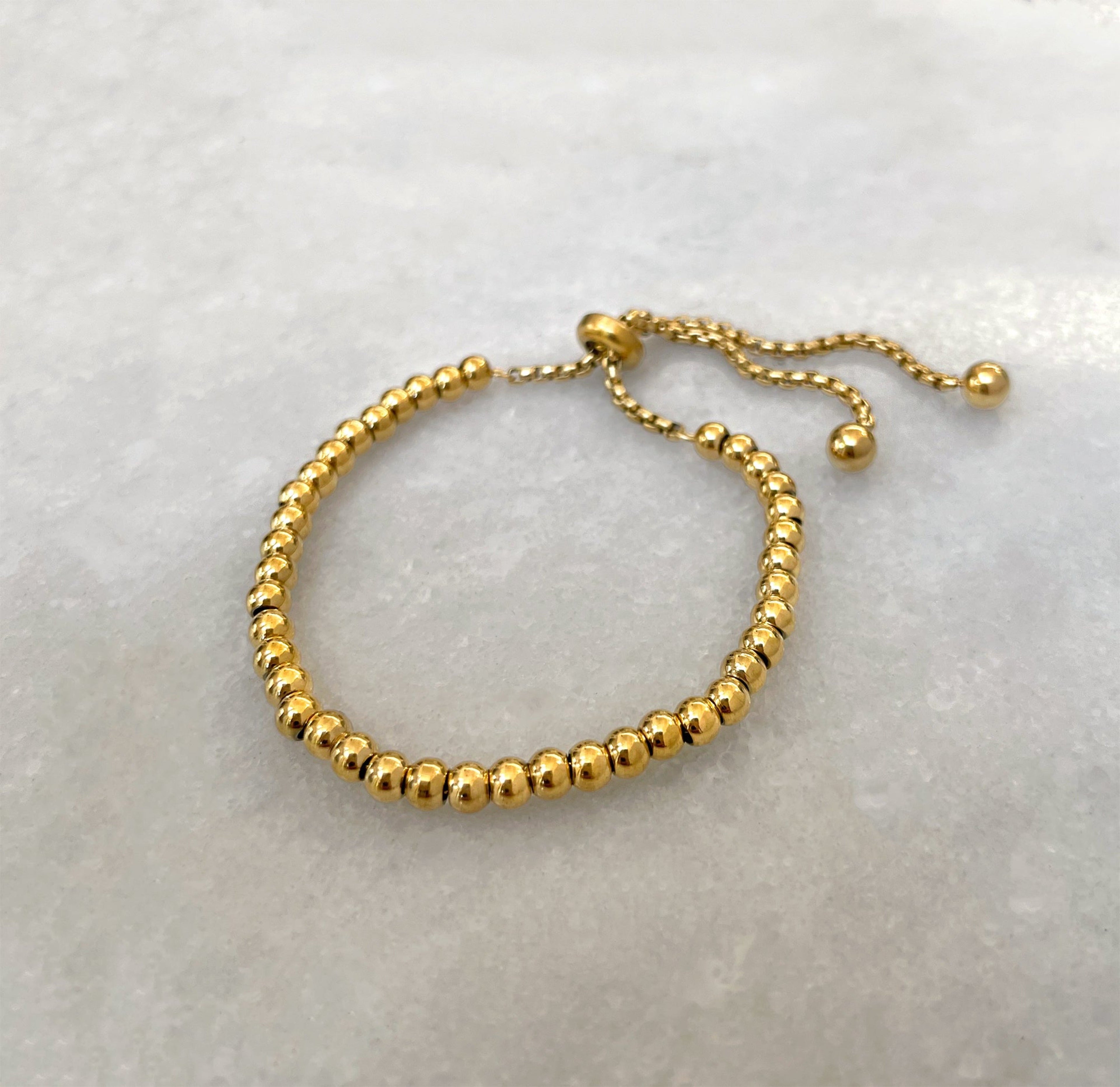 ELLIE GOLD BALL BEADED BRACELET