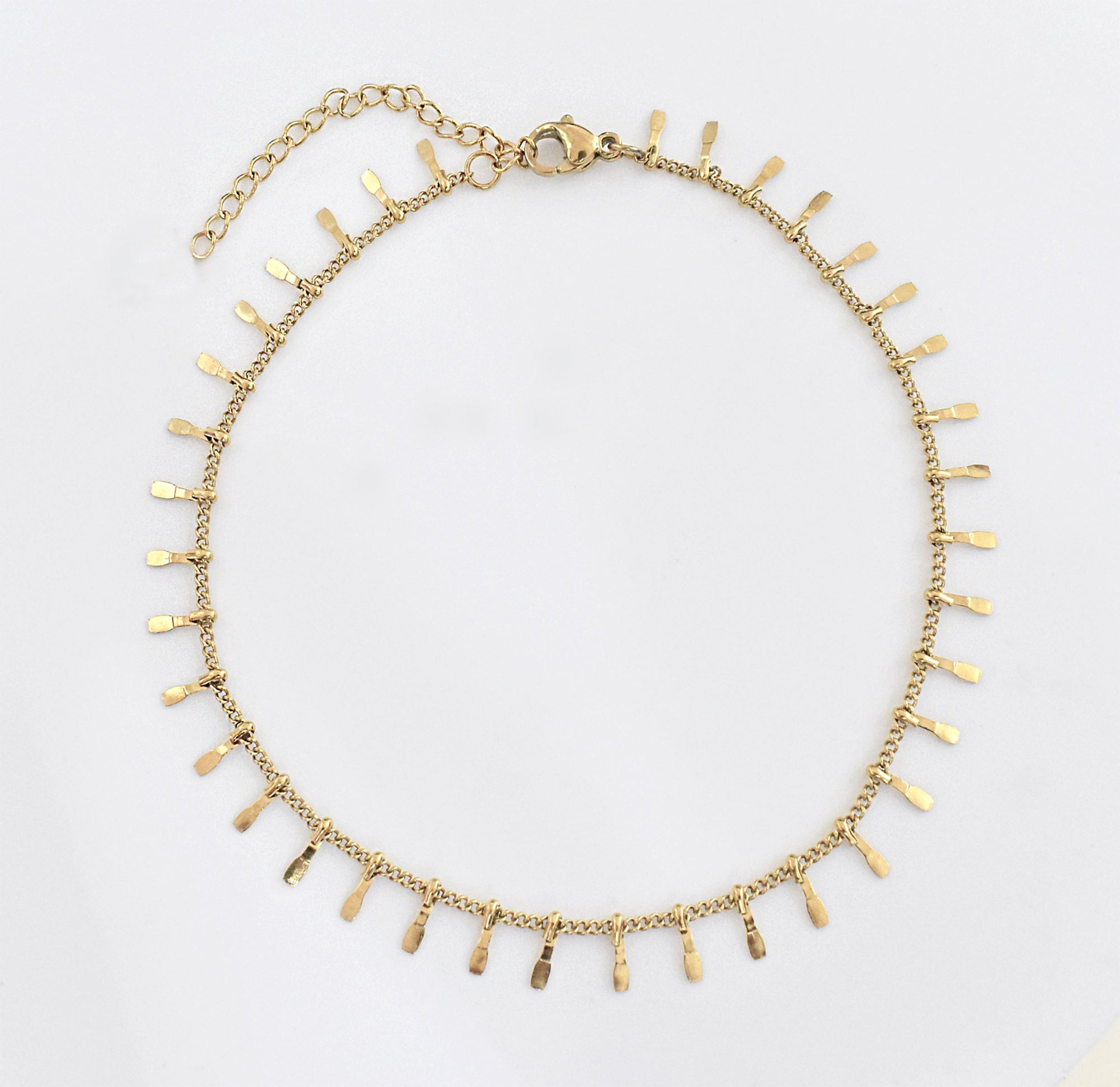 PRIYA DAINTY GOLD CONFETTI CHAIN ANKLET