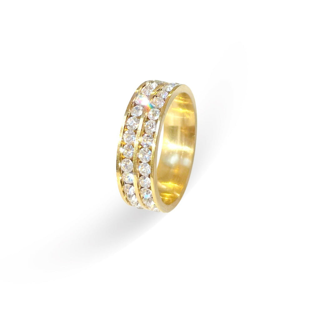 CAPUCINE GOLD DOUBLE ETERNITY RING