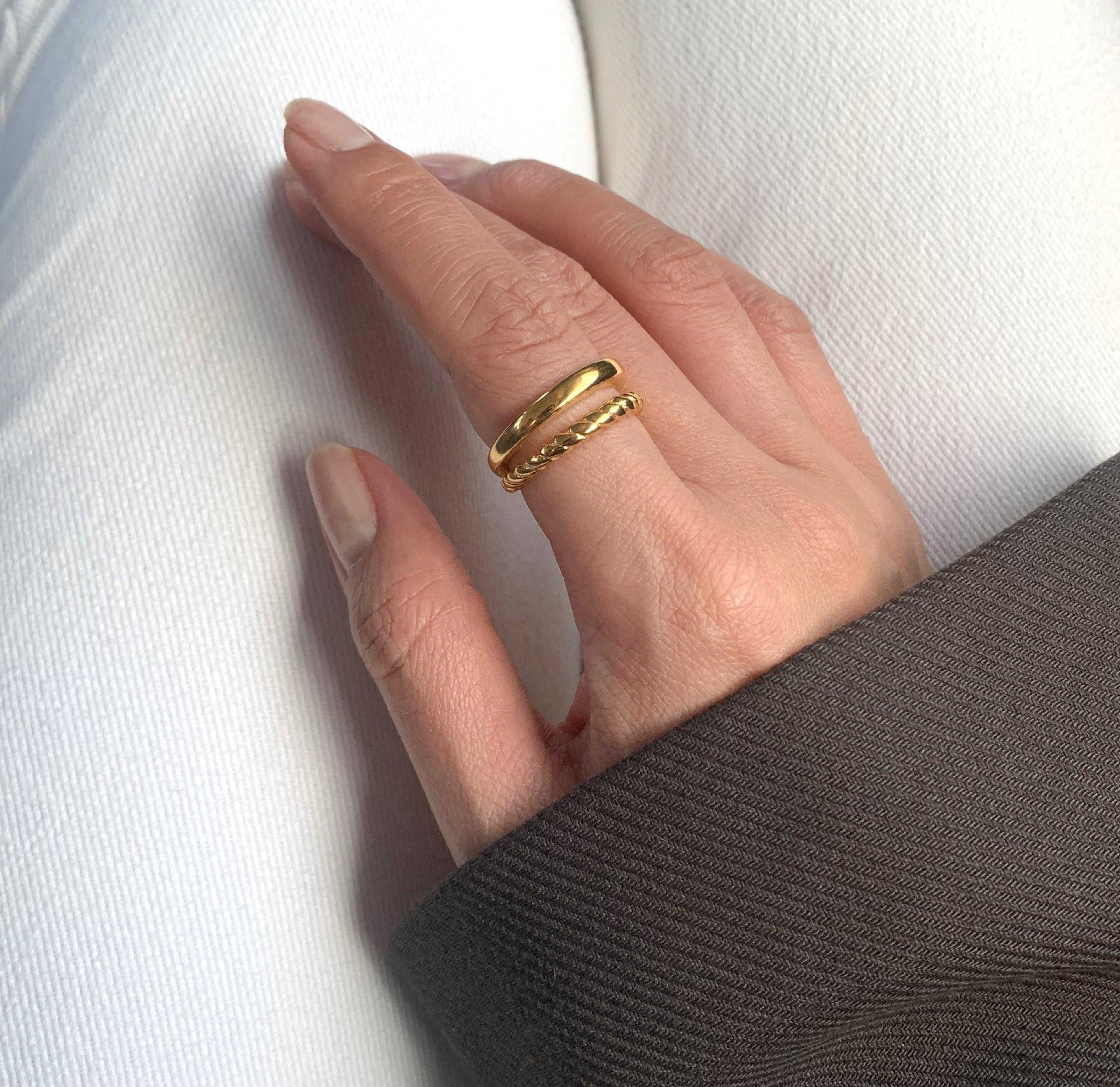 BIRDY GOLD DOUBLE BAND RING