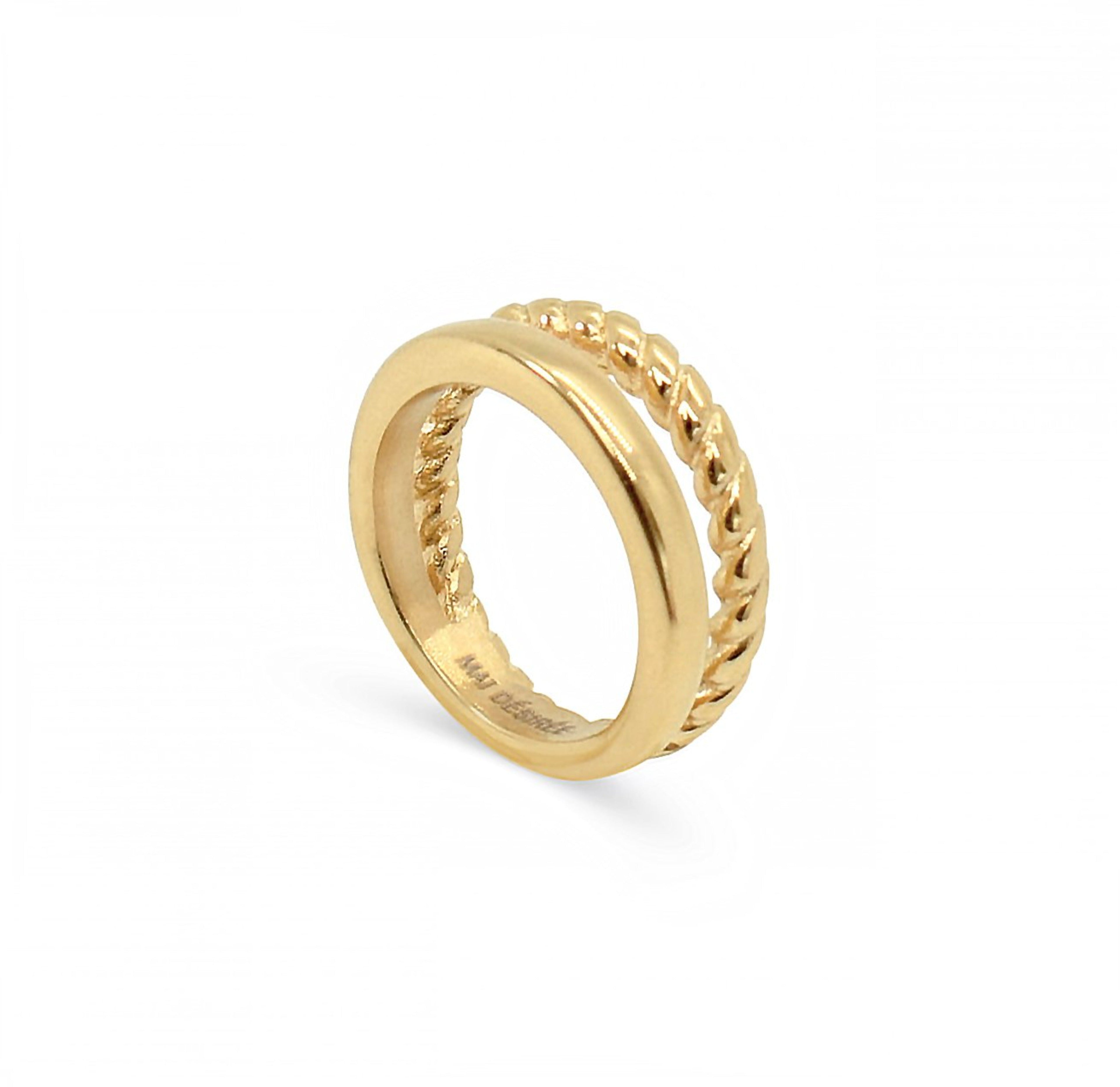 BIRDY GOLD DOUBLE BAND RING