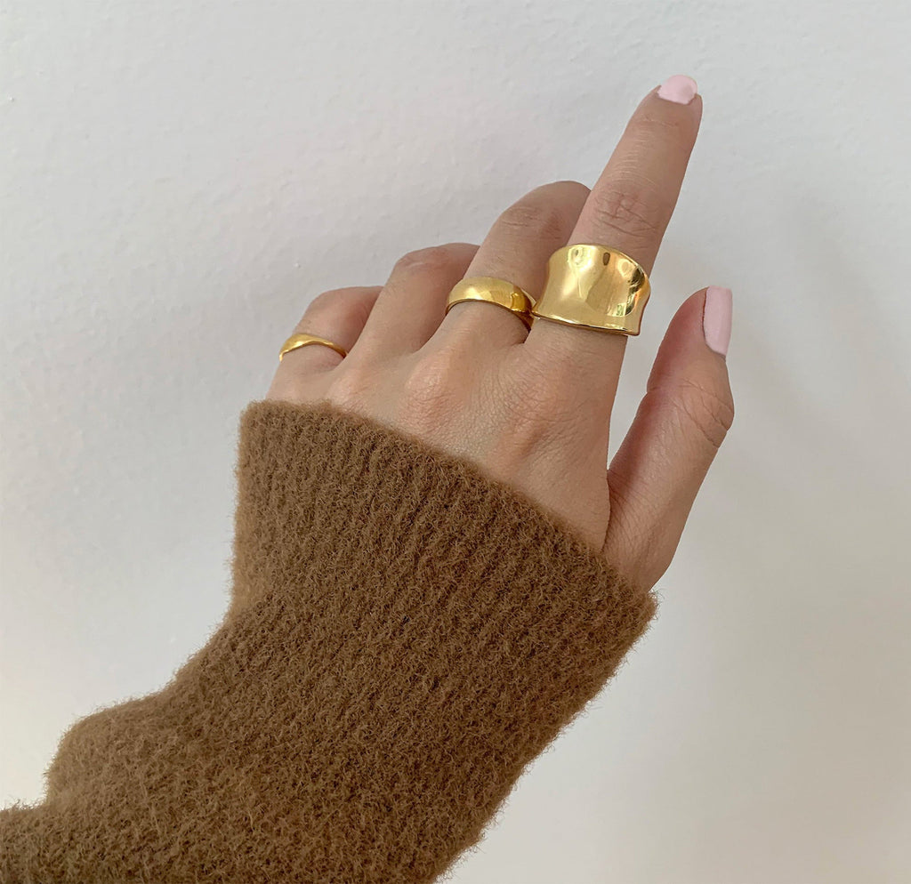 JORDYN GOLD SADDLE RING