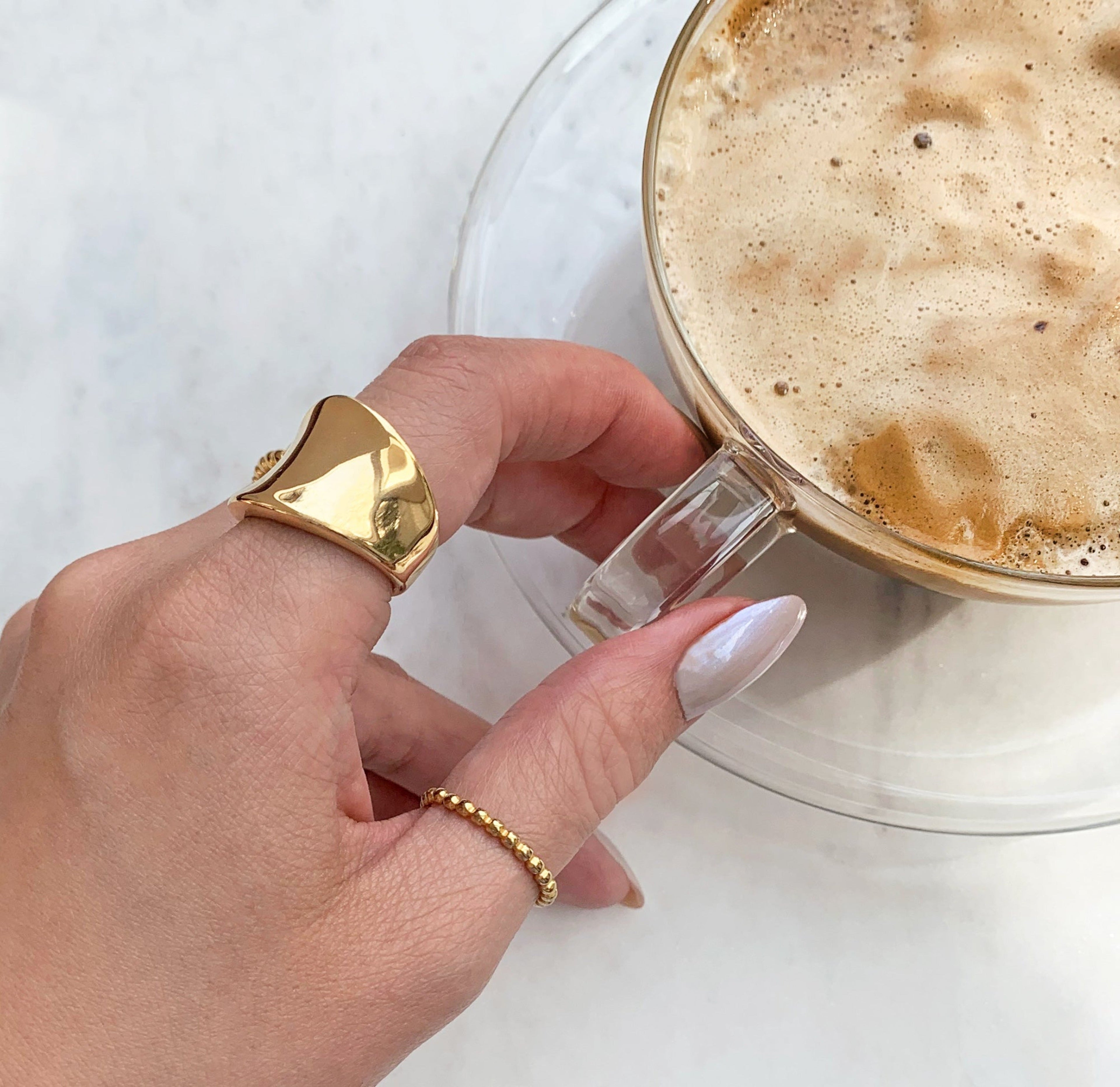 JORDYN GOLD SADDLE RING