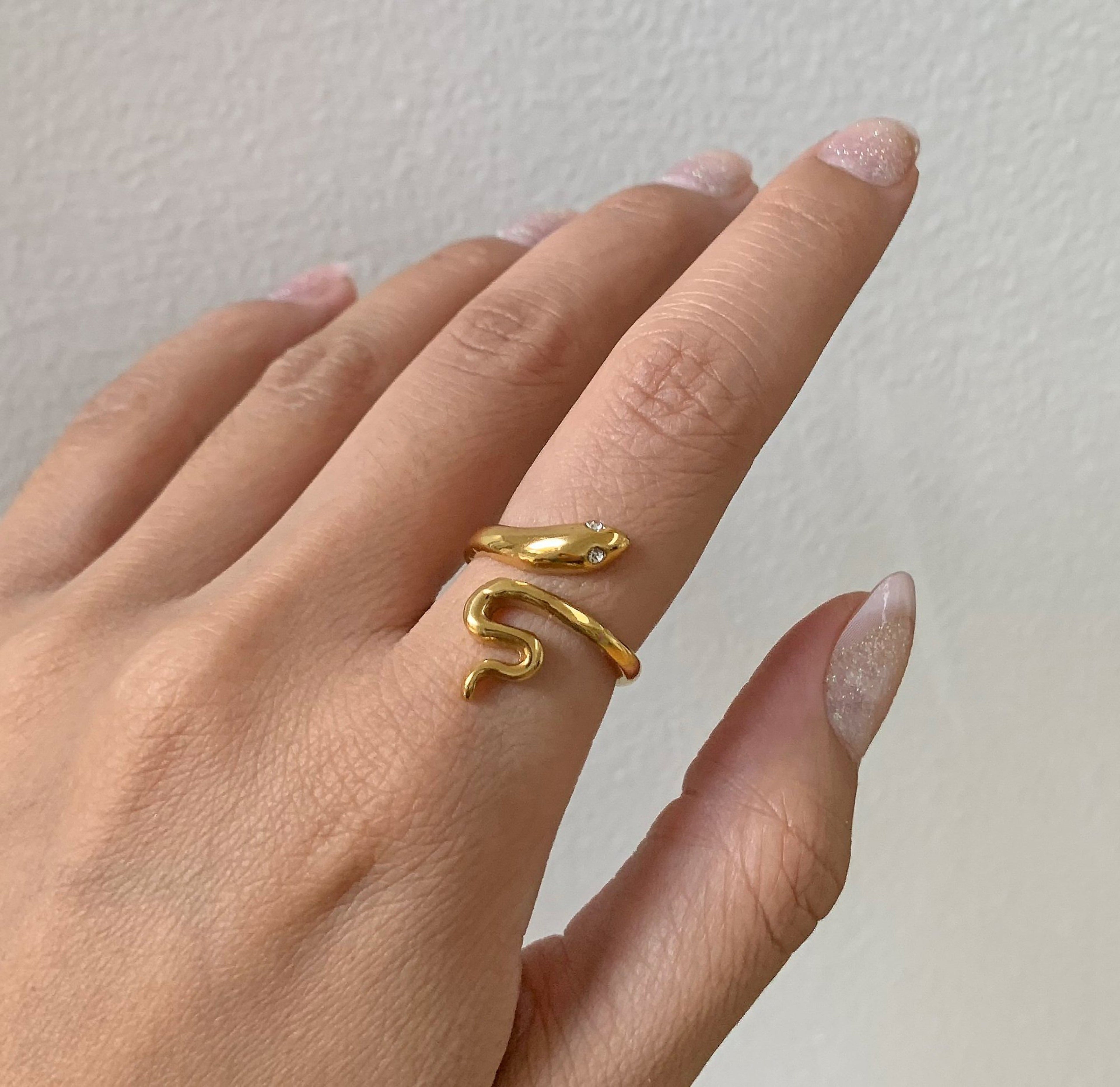 SOLANGE GOLD SNAKE RING