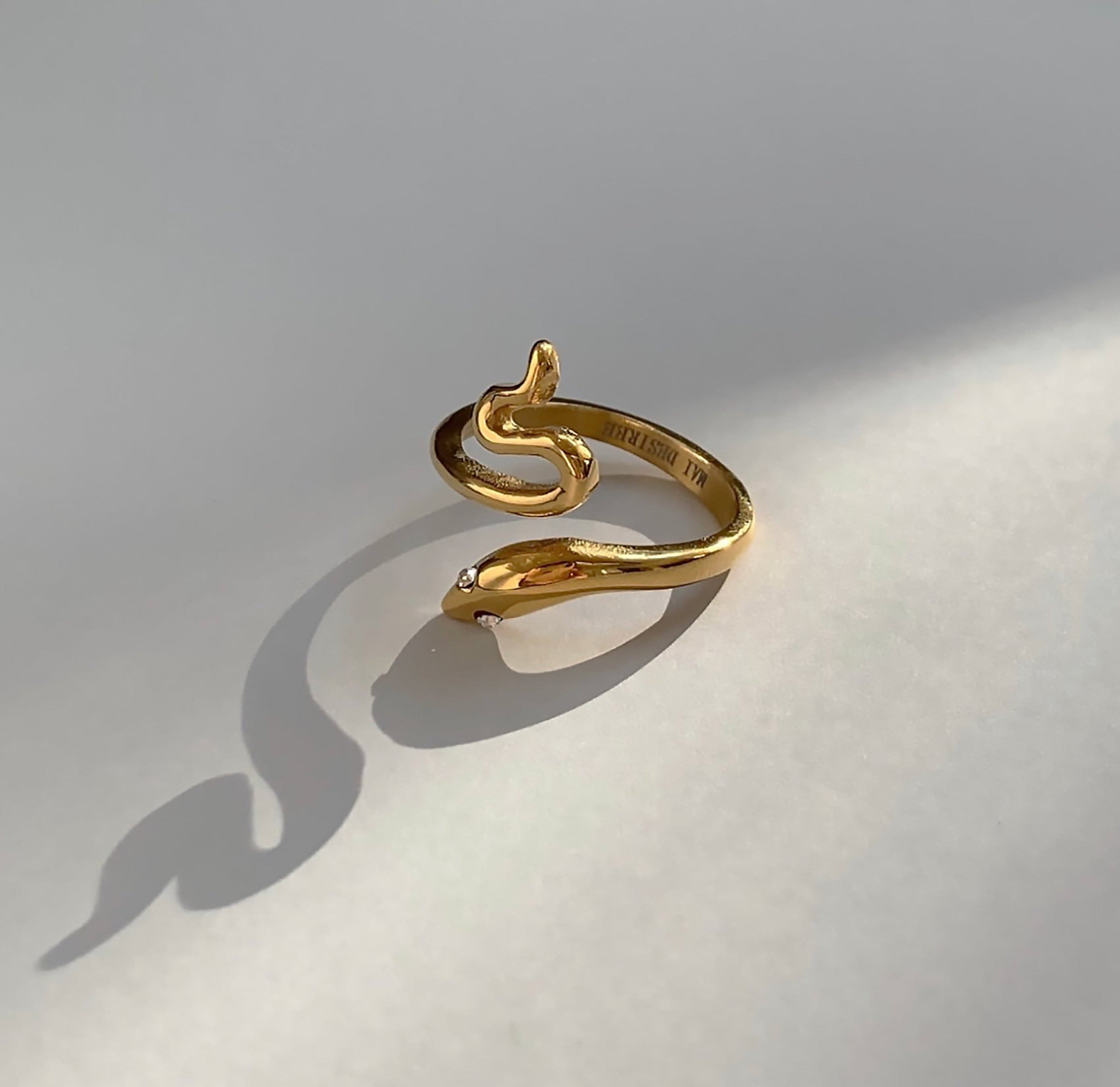 SOLANGE GOLD SNAKE RING