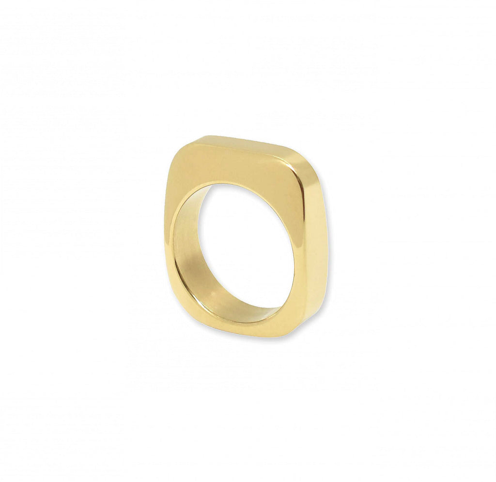 WHITNEY GOLD SQUARE RING