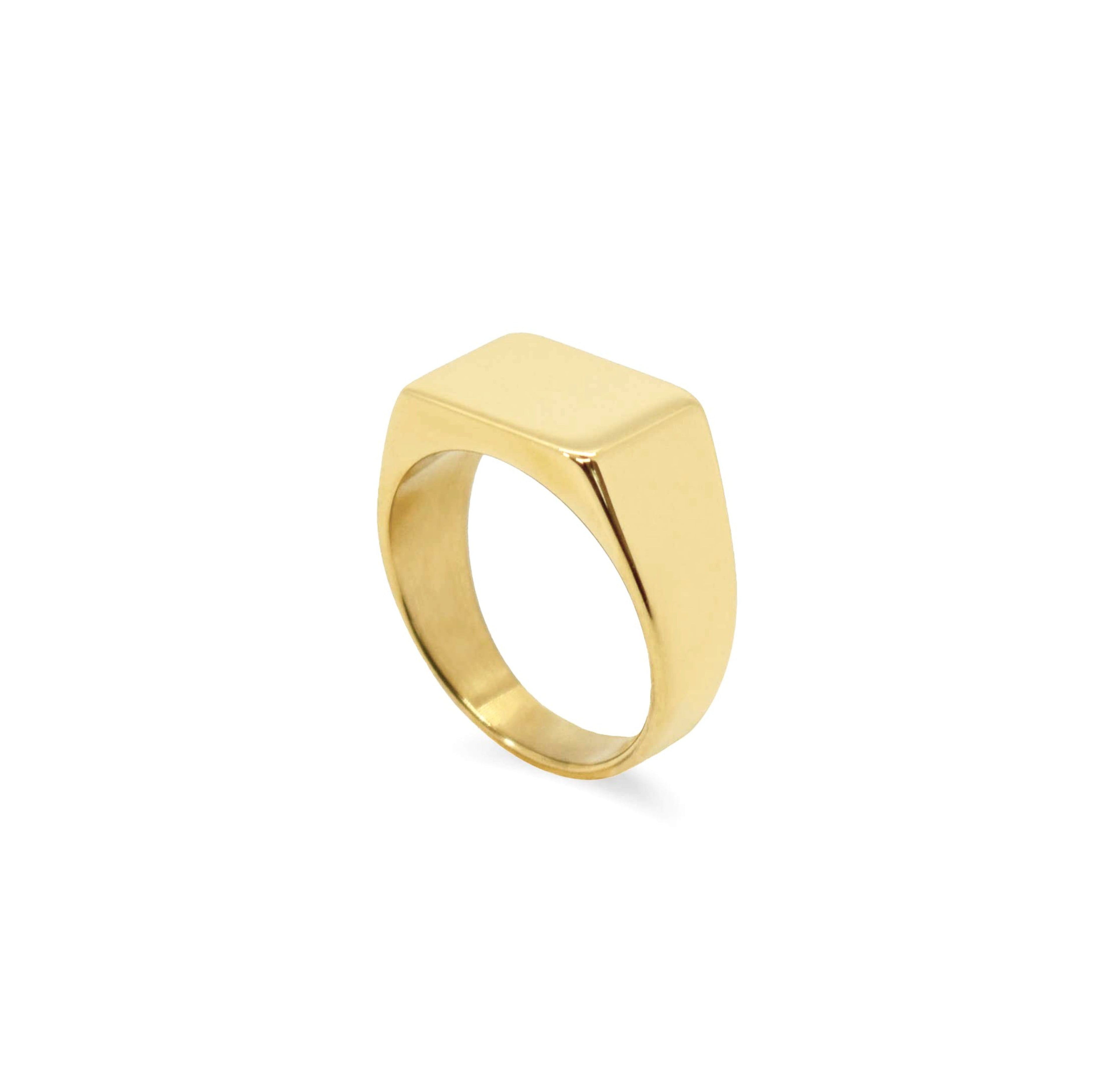 FRANKIE GOLD SQUARE SIGNET RING