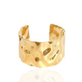 LEONA GOLD HAMMERED CUFF BRACELET