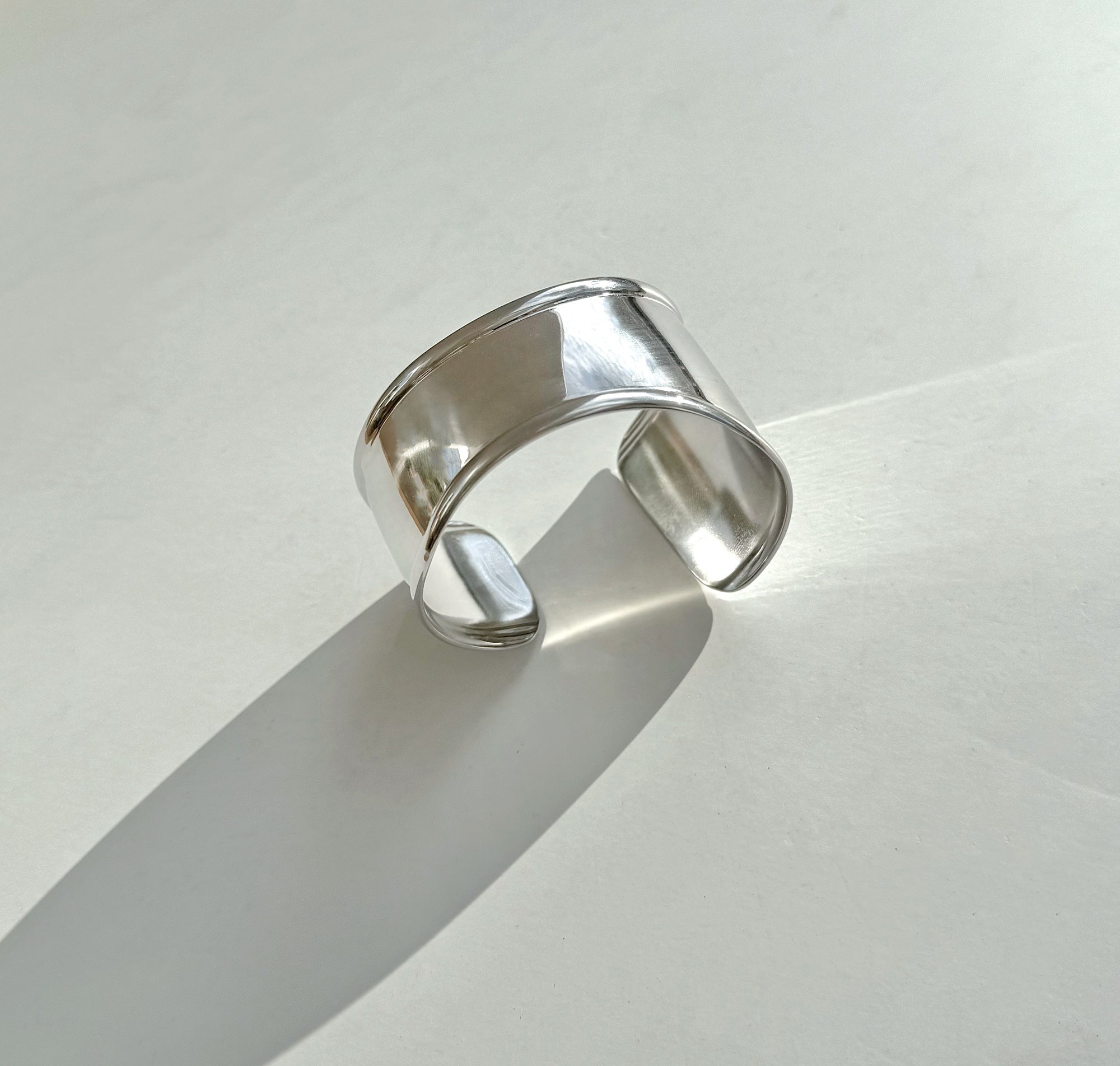 EBONIE SILVER BOLD ASYMMETRICAL CUFF BRACELET