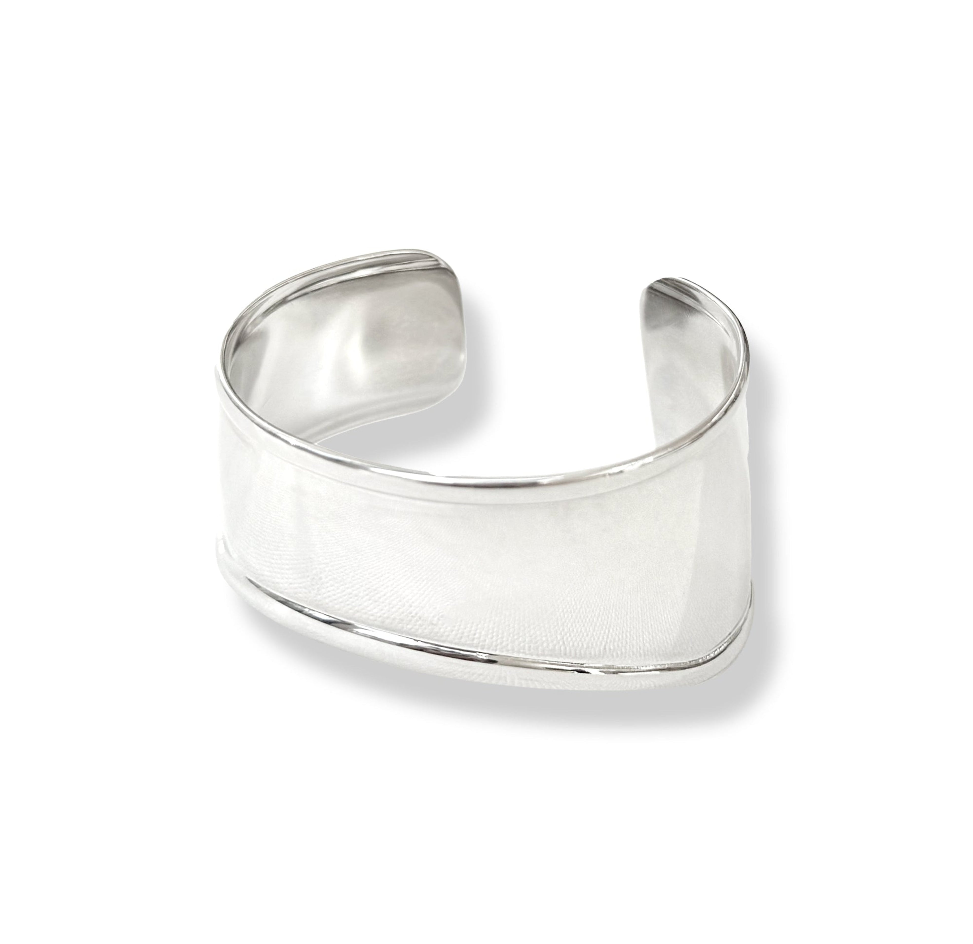 EBONIE SILVER BOLD ASYMMETRICAL CUFF BRACELET