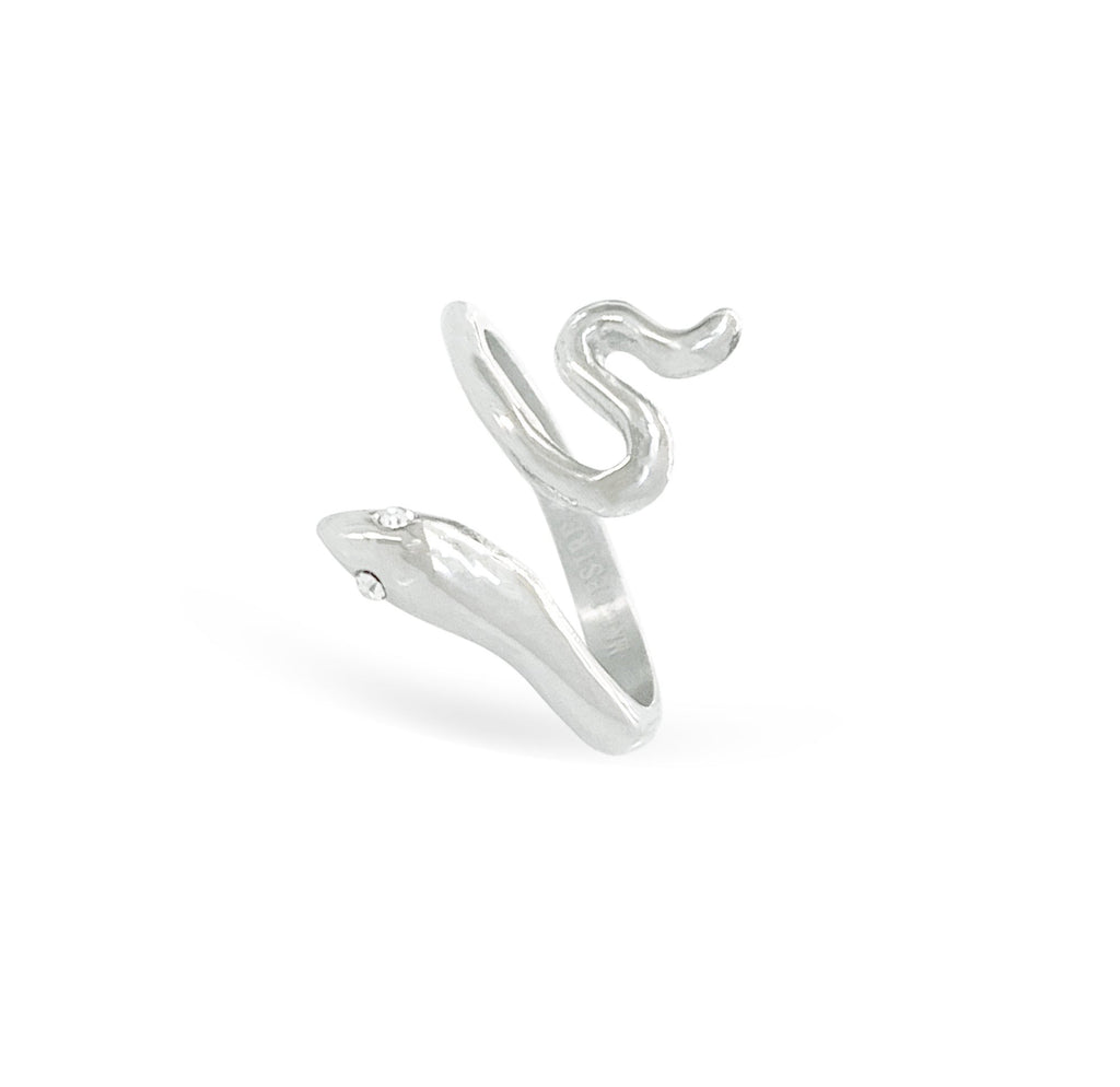 SOLANGE SILVER SNAKE RING