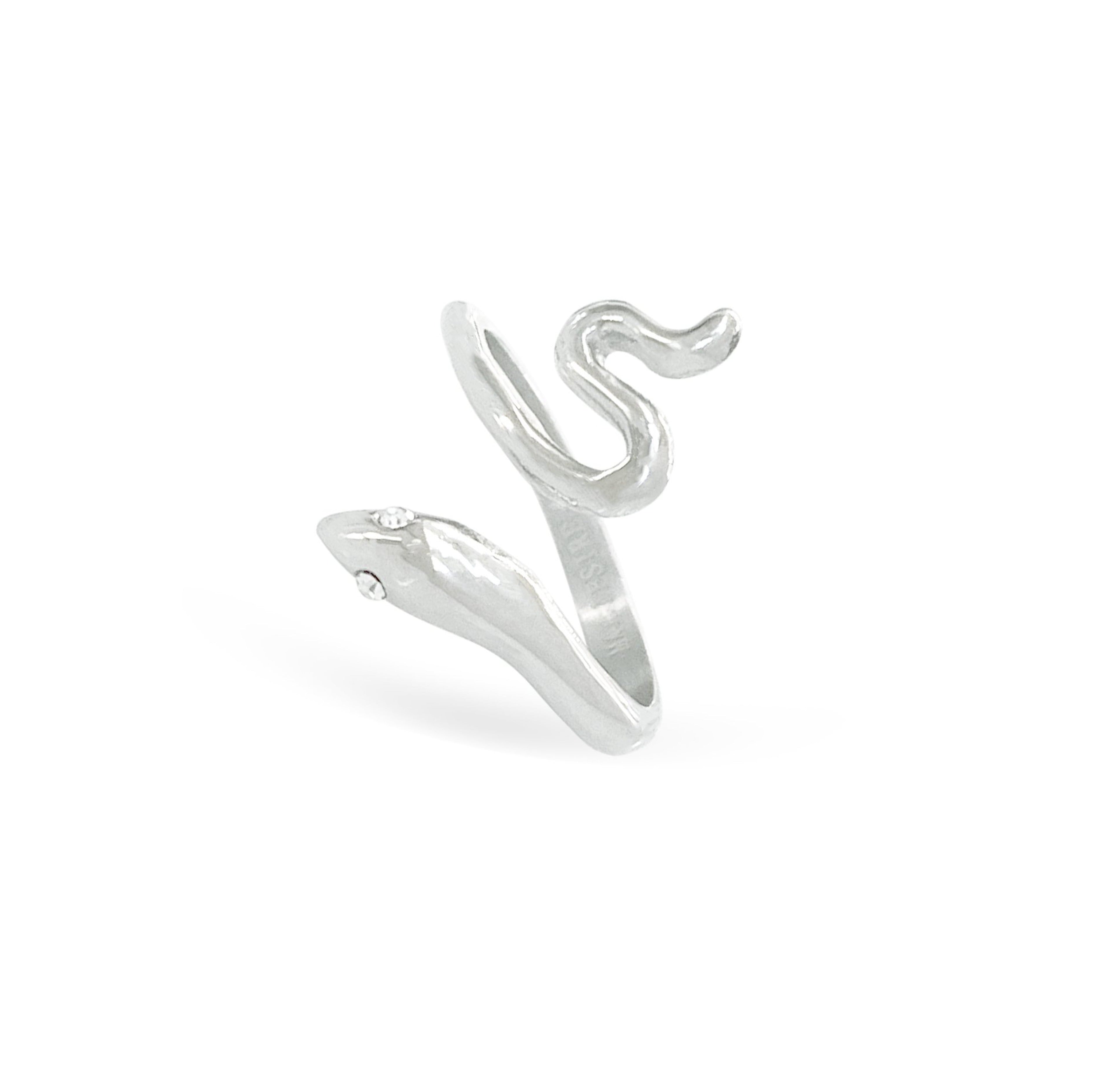 SOLANGE SILVER SNAKE RING